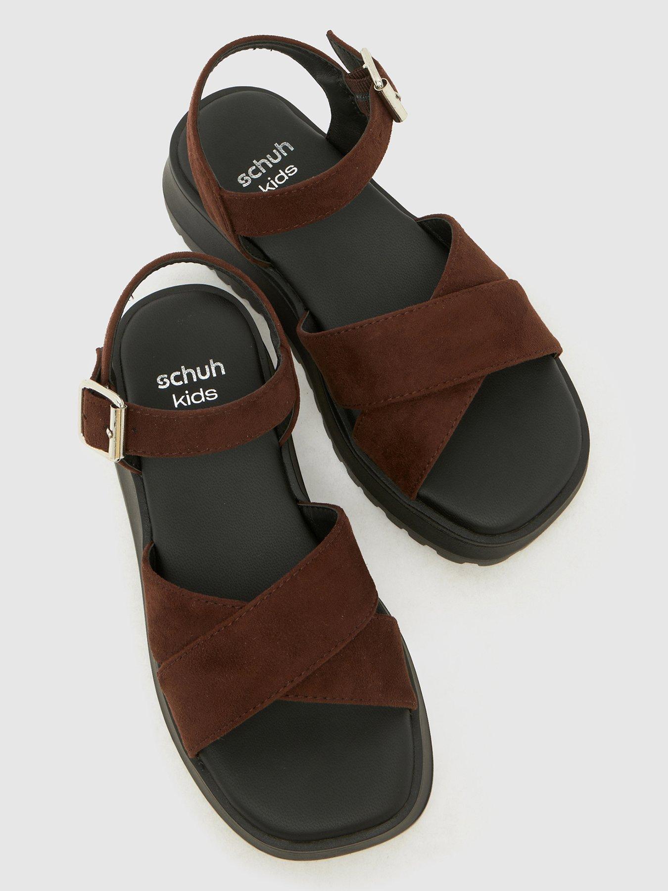 Image 4 of 4 of Schuh Junior Thankful Cross Strap Sandal - Brown