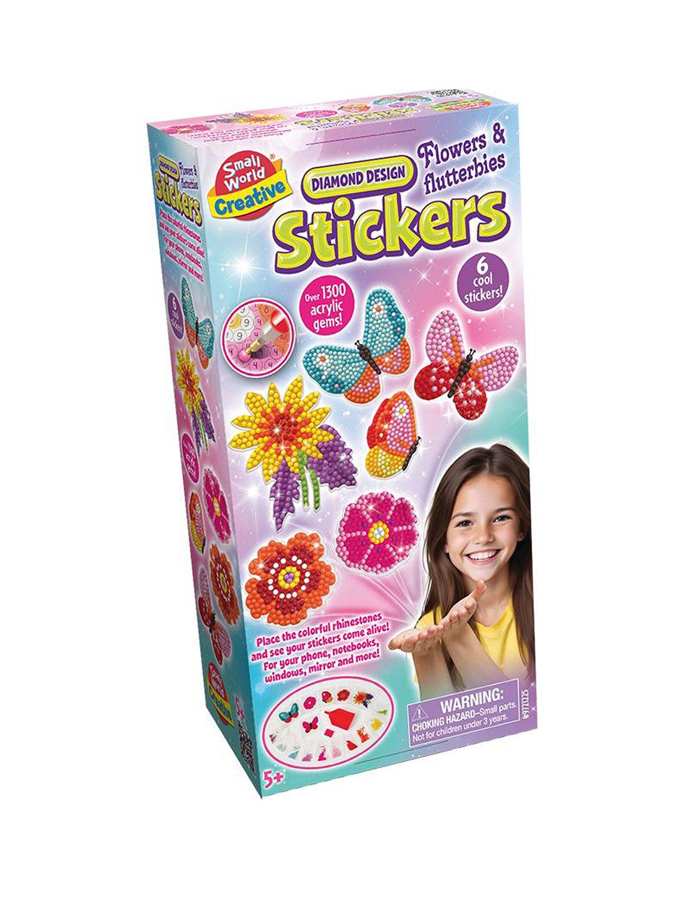 Diamond Design Stickers Flowers And Flutterbies