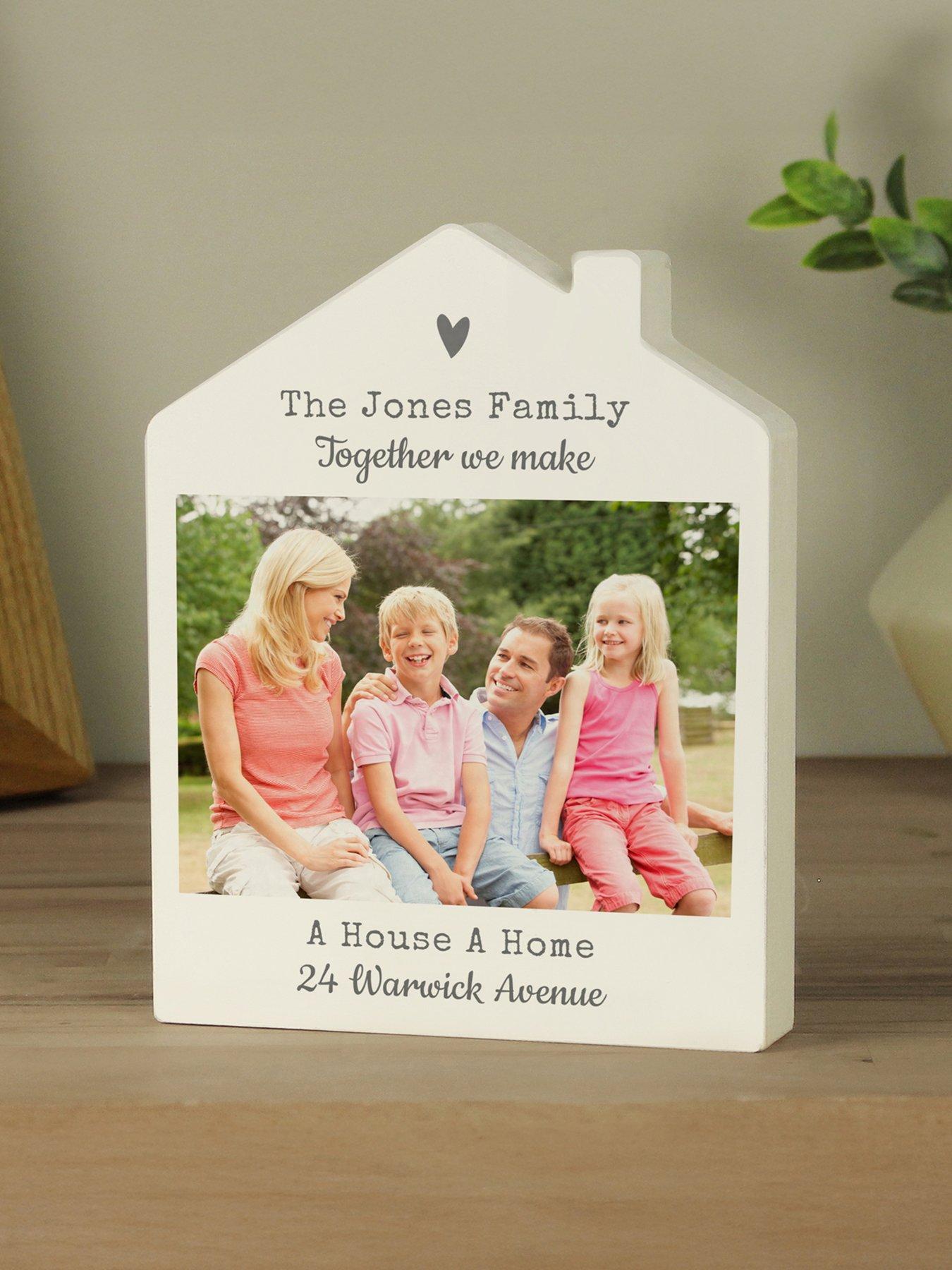 Image 4 of 5 of The Personalised Memento Company Personalised Photo Upload Wooden House Ornament
