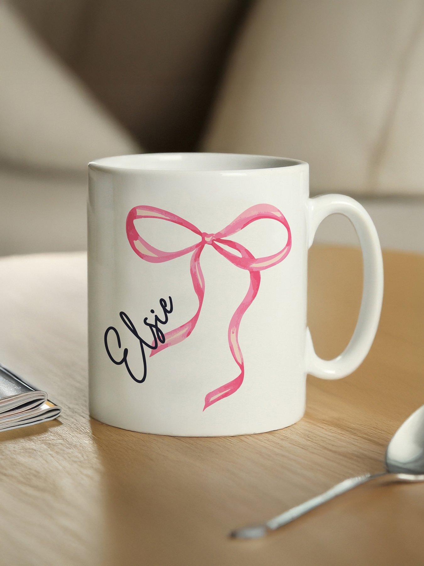 Image 1 of 3 of The Personalised Memento Company Personalised Bow Mug