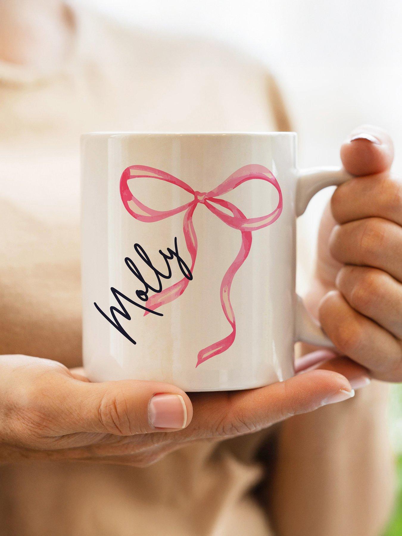 Image 2 of 3 of The Personalised Memento Company Personalised Bow Mug
