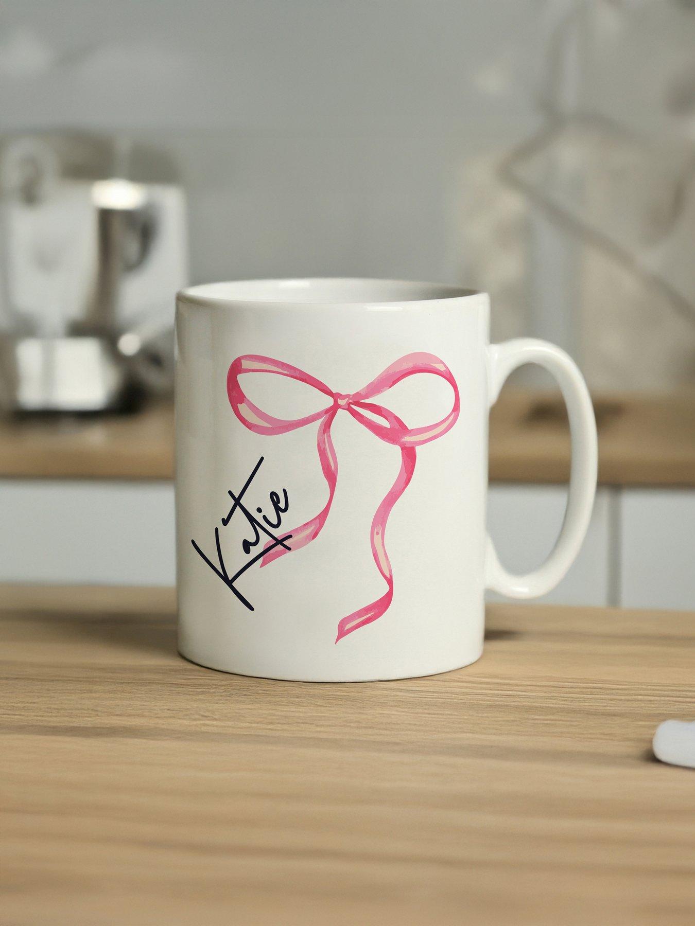 Image 3 of 3 of The Personalised Memento Company Personalised Bow Mug