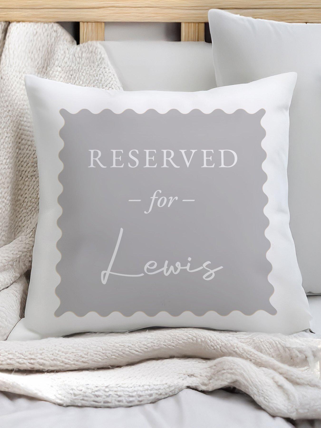 Image 1 of 2 of The Personalised Memento Company Personalised Reserved For Cushion