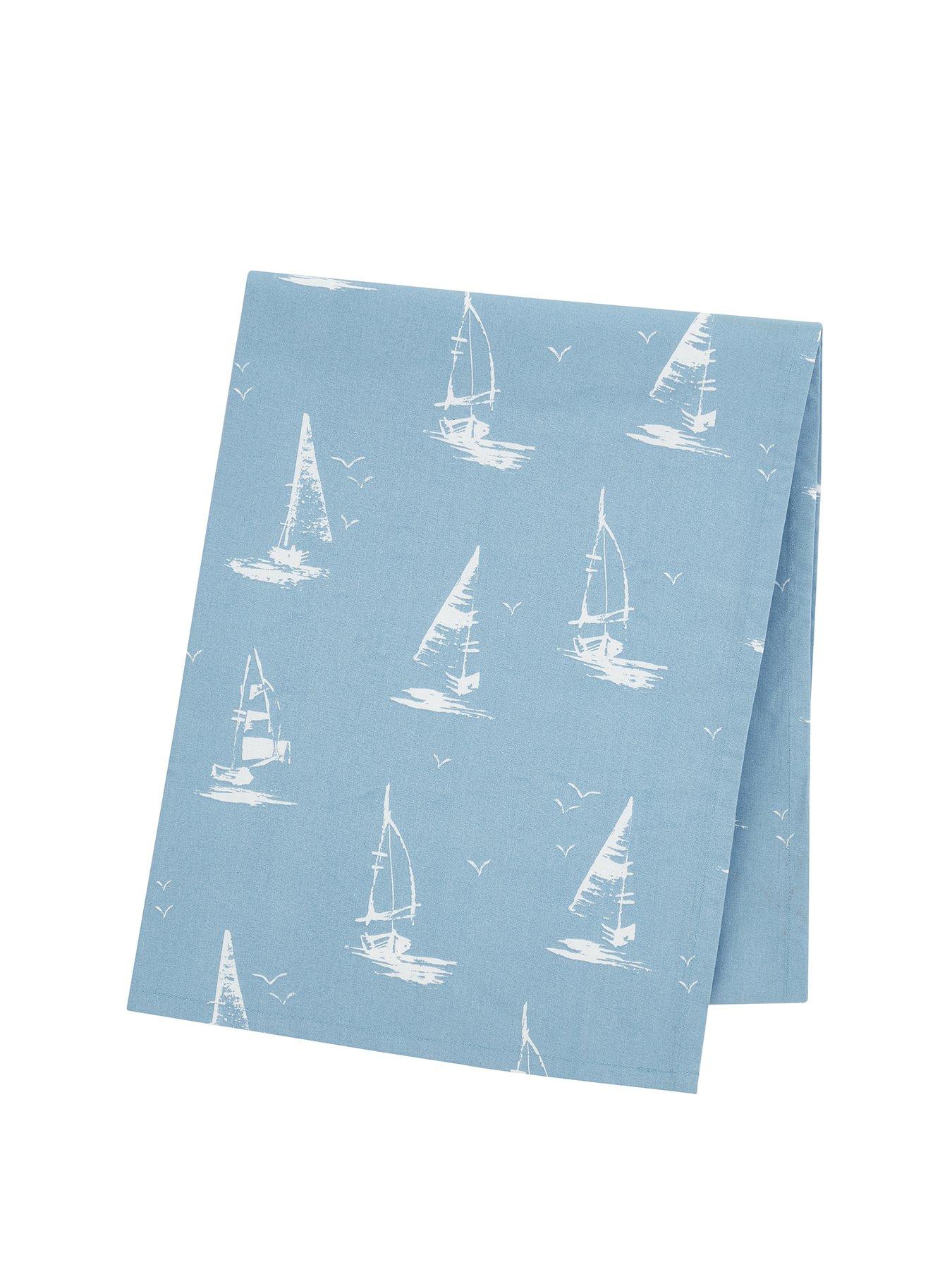 Image 2 of 3 of Catherine Lansfield Salcombe Boats Table Cloth 137x178cm