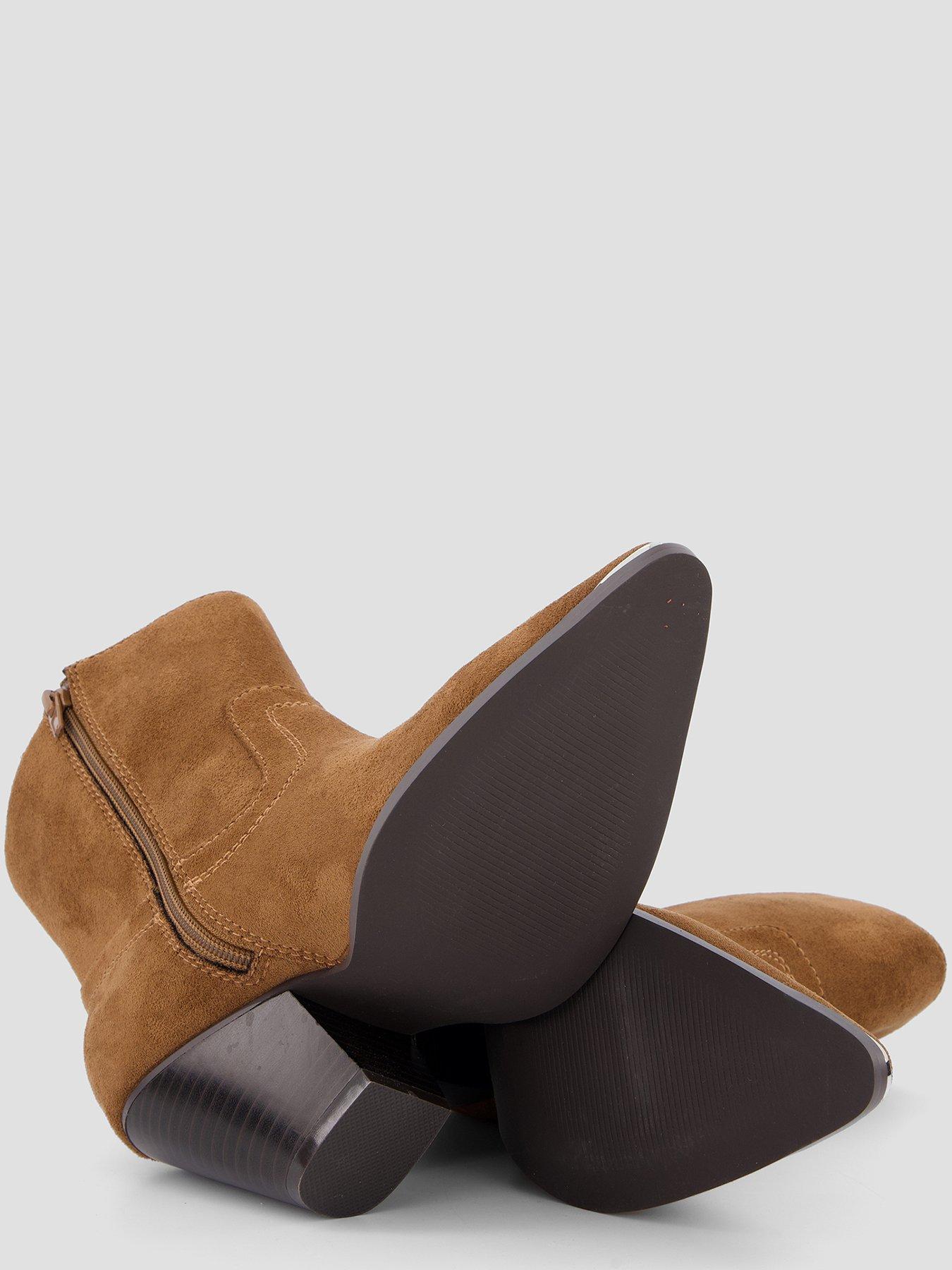 Image 4 of 6 of The Very Collection Western Ankle Boot - Tan