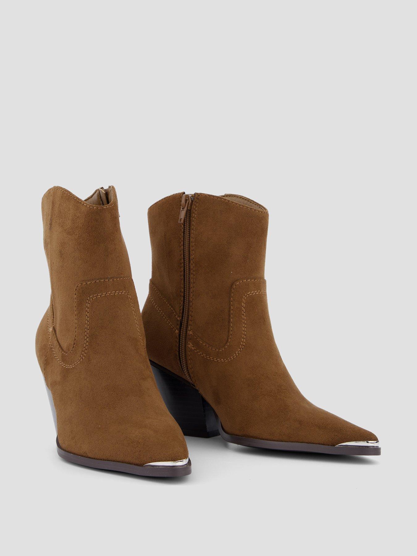 Image 6 of 6 of The Very Collection Western Ankle Boot - Tan