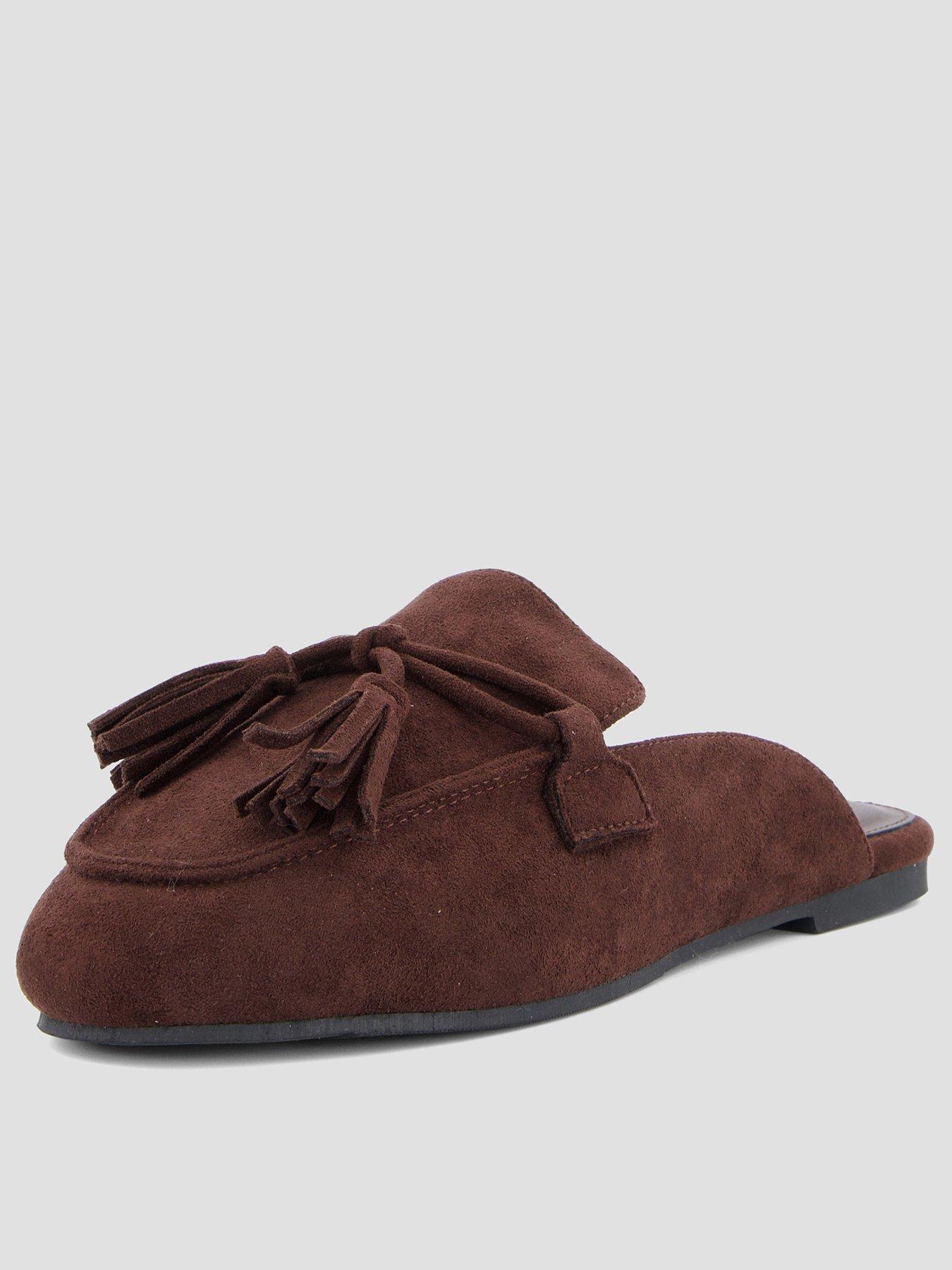 The Very Collection Extra Wide Fit Loafer Mule - Brown