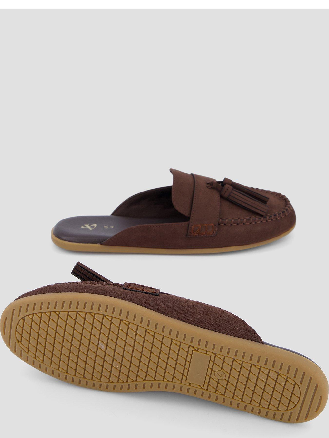 Image 4 of 7 of The Very Collection Womens Tassel Slip-On Mule Loafer - Chocolate