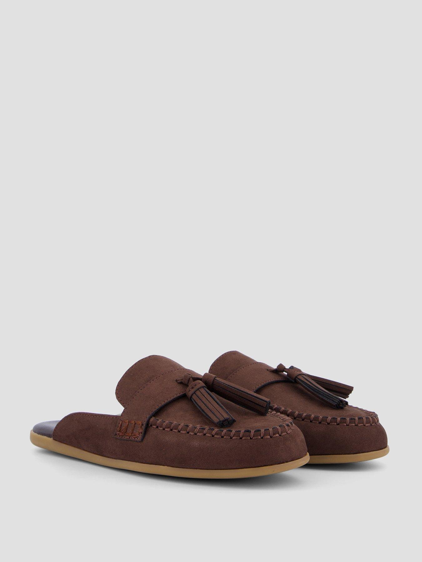 Image 6 of 7 of The Very Collection Womens Tassel Slip-On Mule Loafer - Chocolate