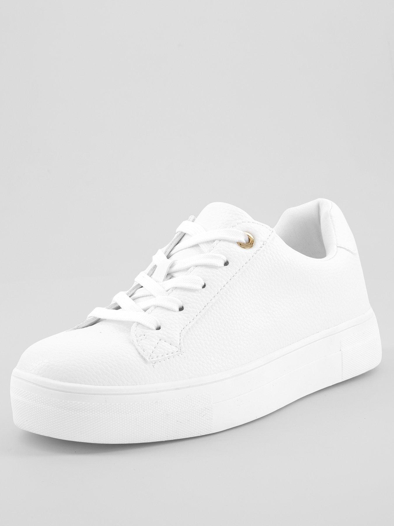 Image 2 of 7 of The Very Collection Lace Up Trainer - White
