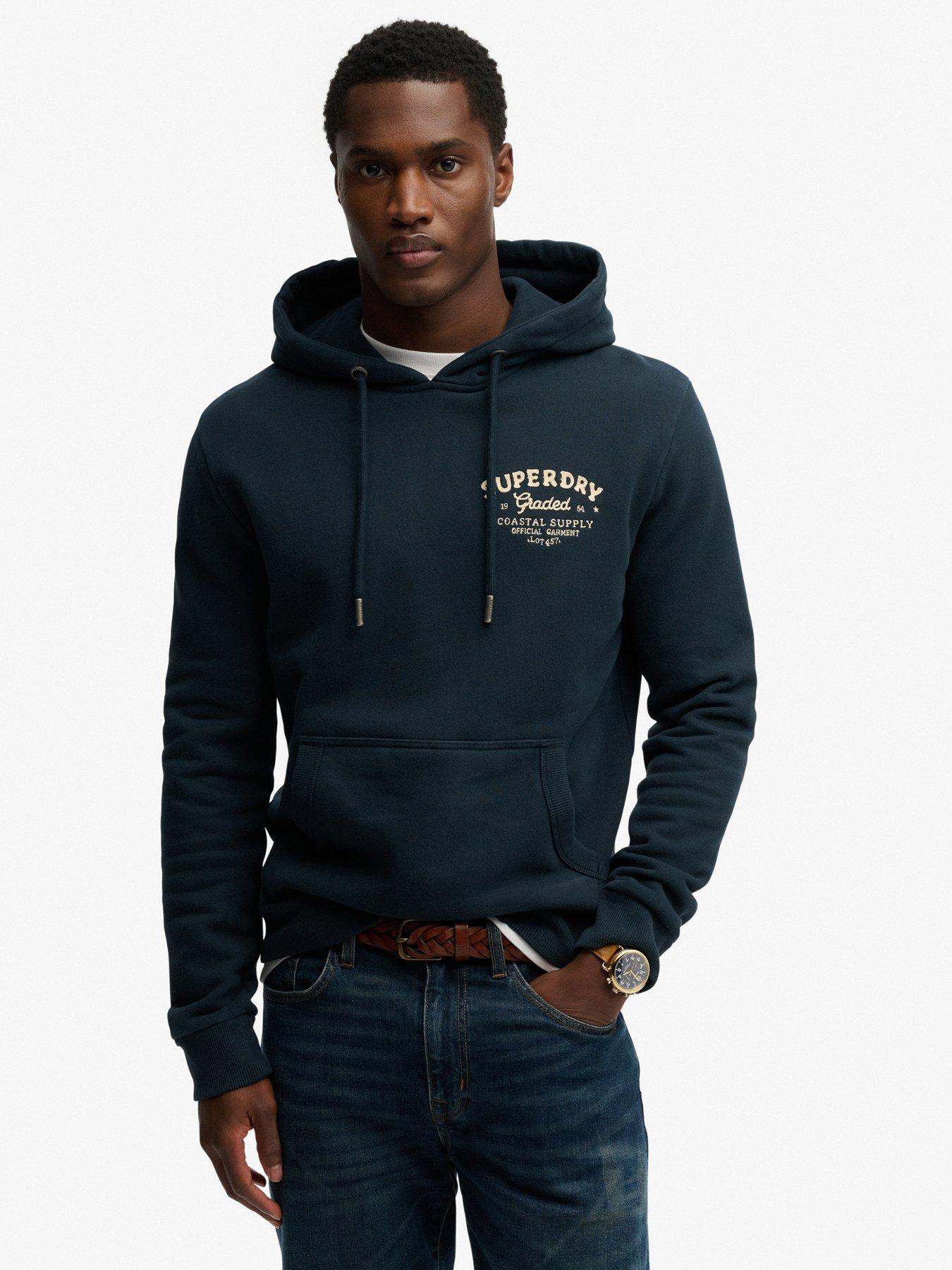 Superdry Lo-Fi Dockside Embroidered Hoodie - Navy
