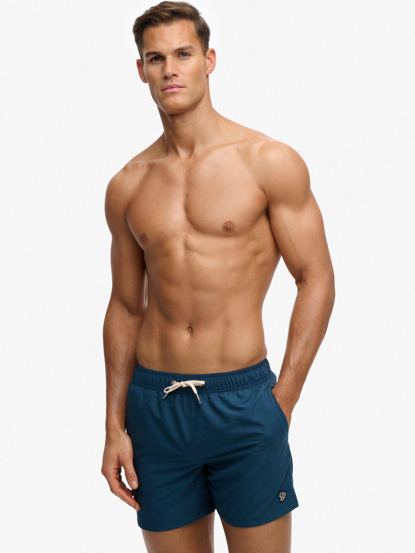 Superdry Superdry Embroidered Logo 15- Inch Swim Shorts - Blue