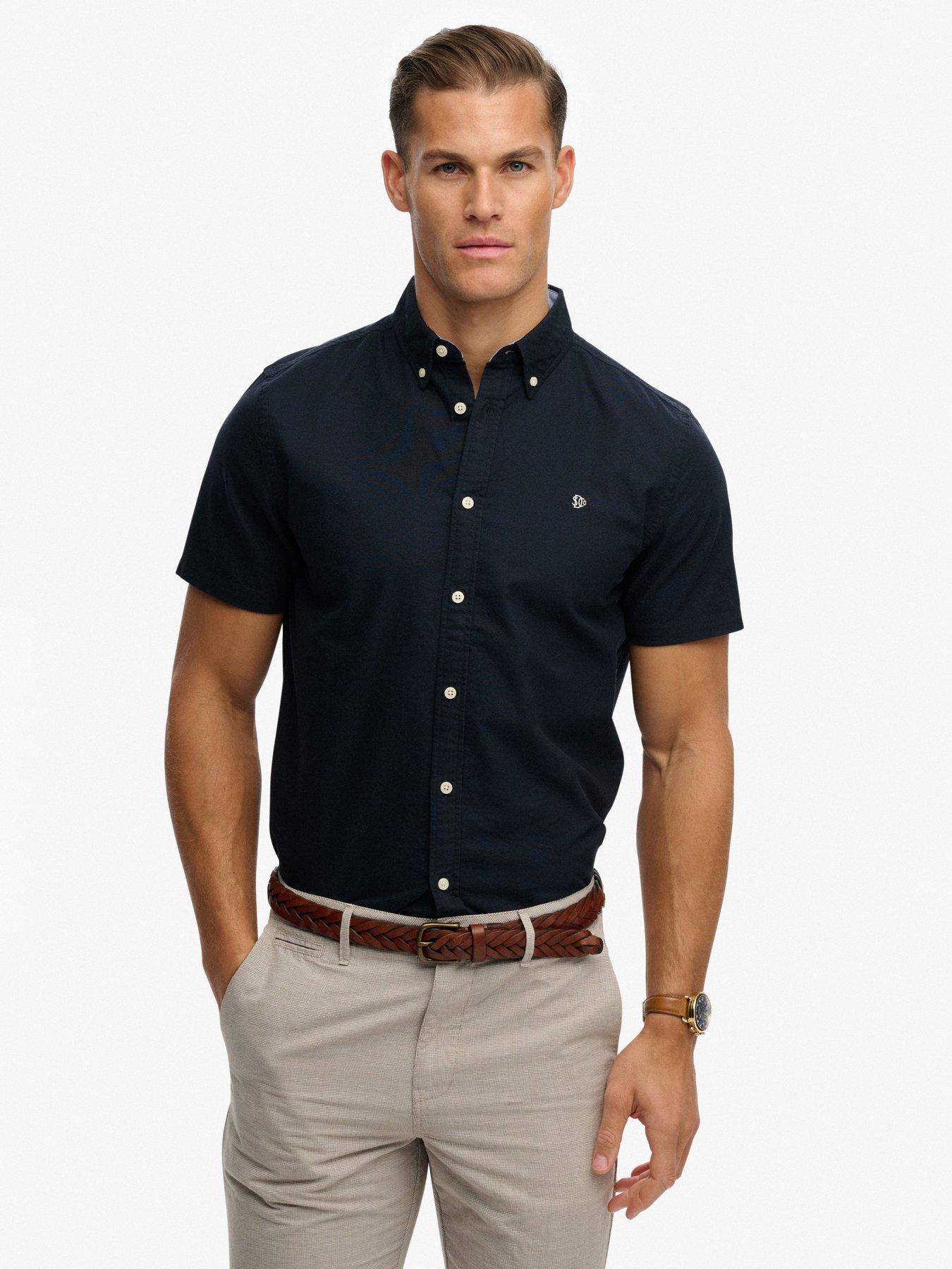 Superdry Preppy Oxford Short Sleeve Shirt - Navy