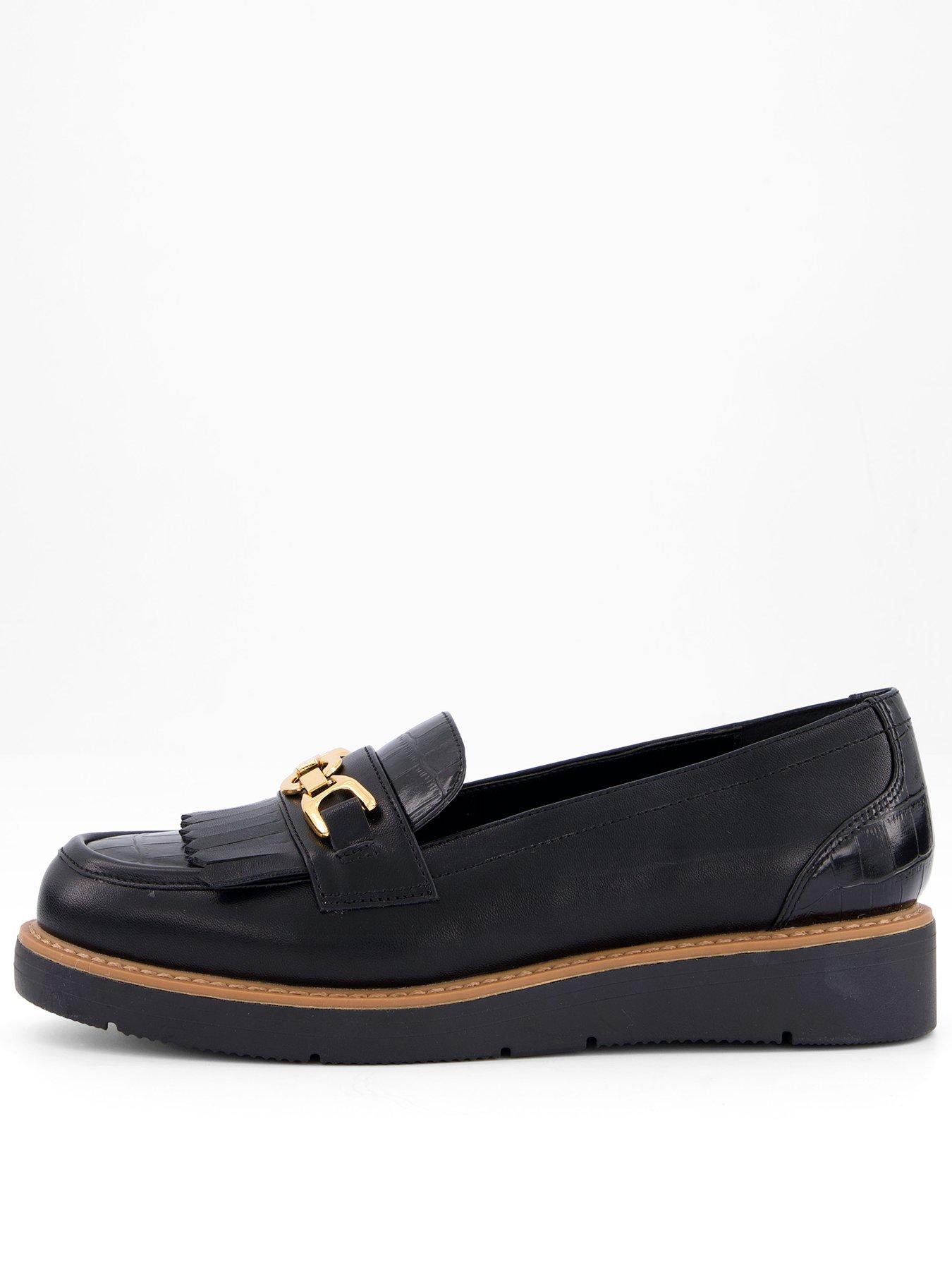 The Very Collection Flatform Loafer With Hardware - Black