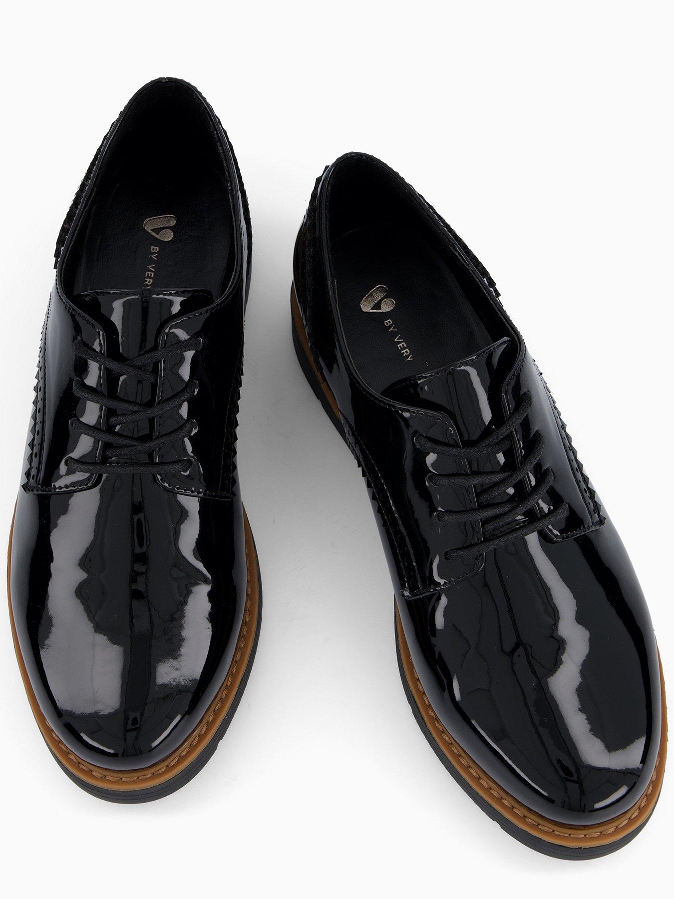 Image 3 of 7 of The Very Collection Lace Up Flatform Loafer - Black