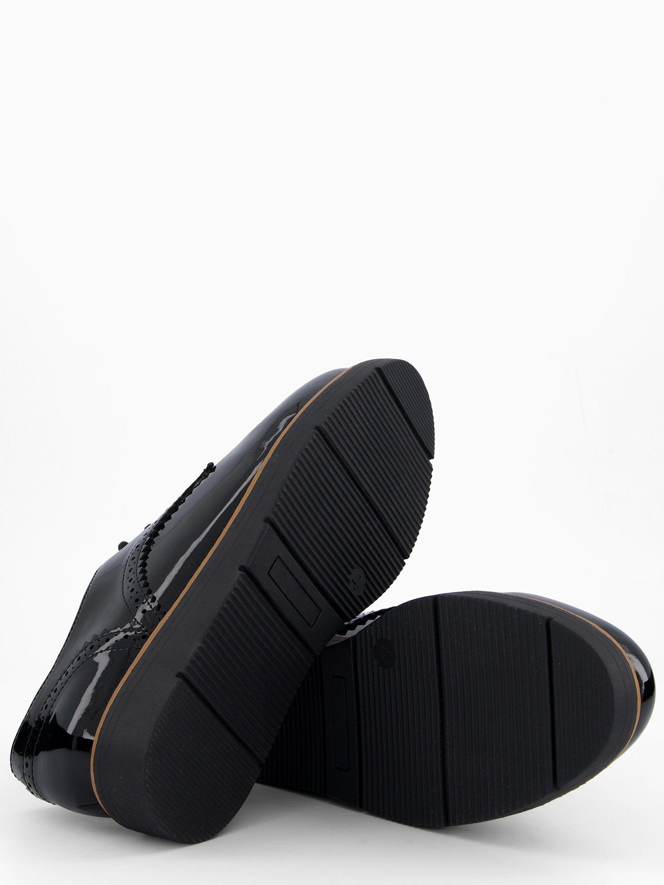 Image 4 of 7 of The Very Collection Lace Up Flatform Loafer - Black