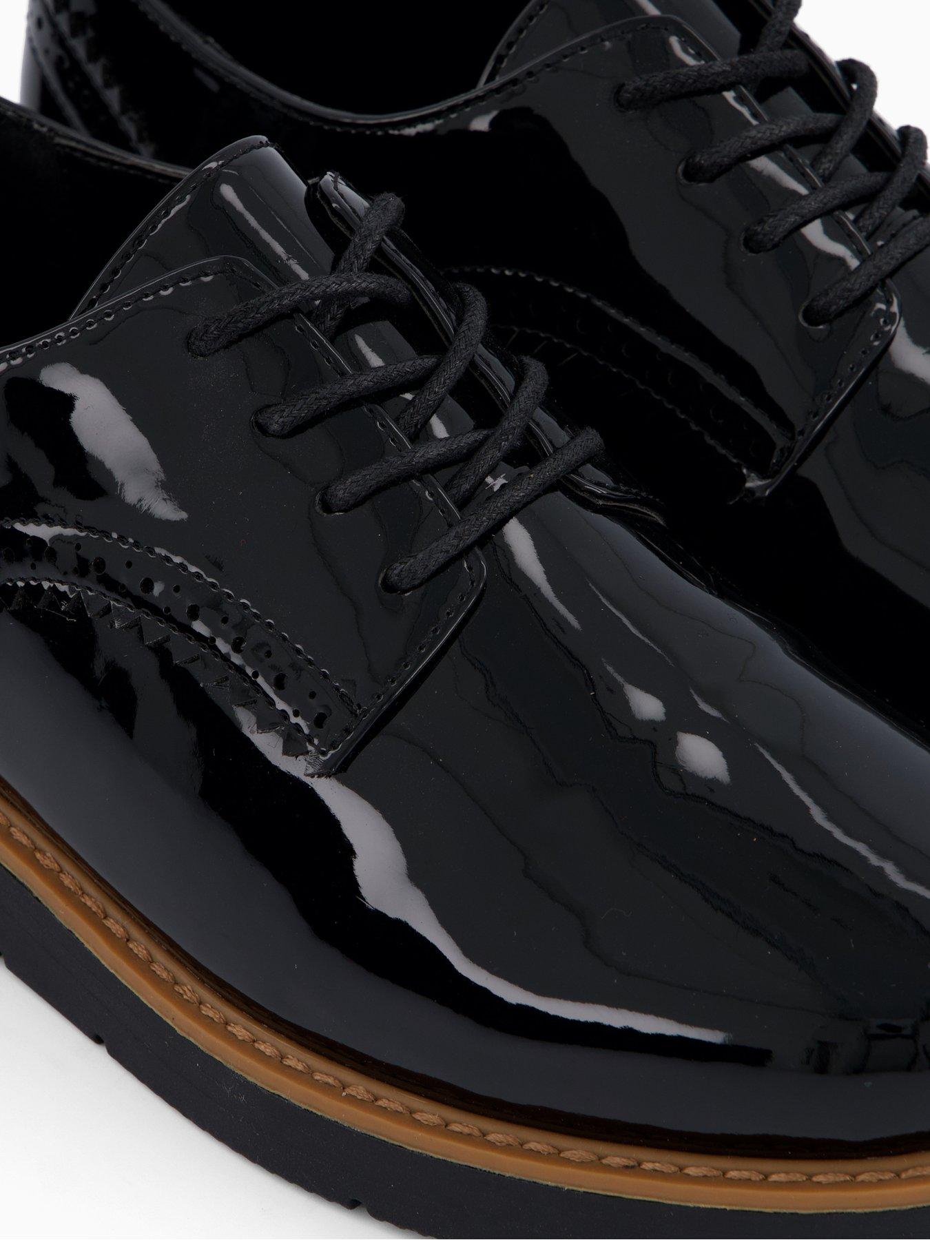 Image 5 of 7 of The Very Collection Lace Up Flatform Loafer - Black