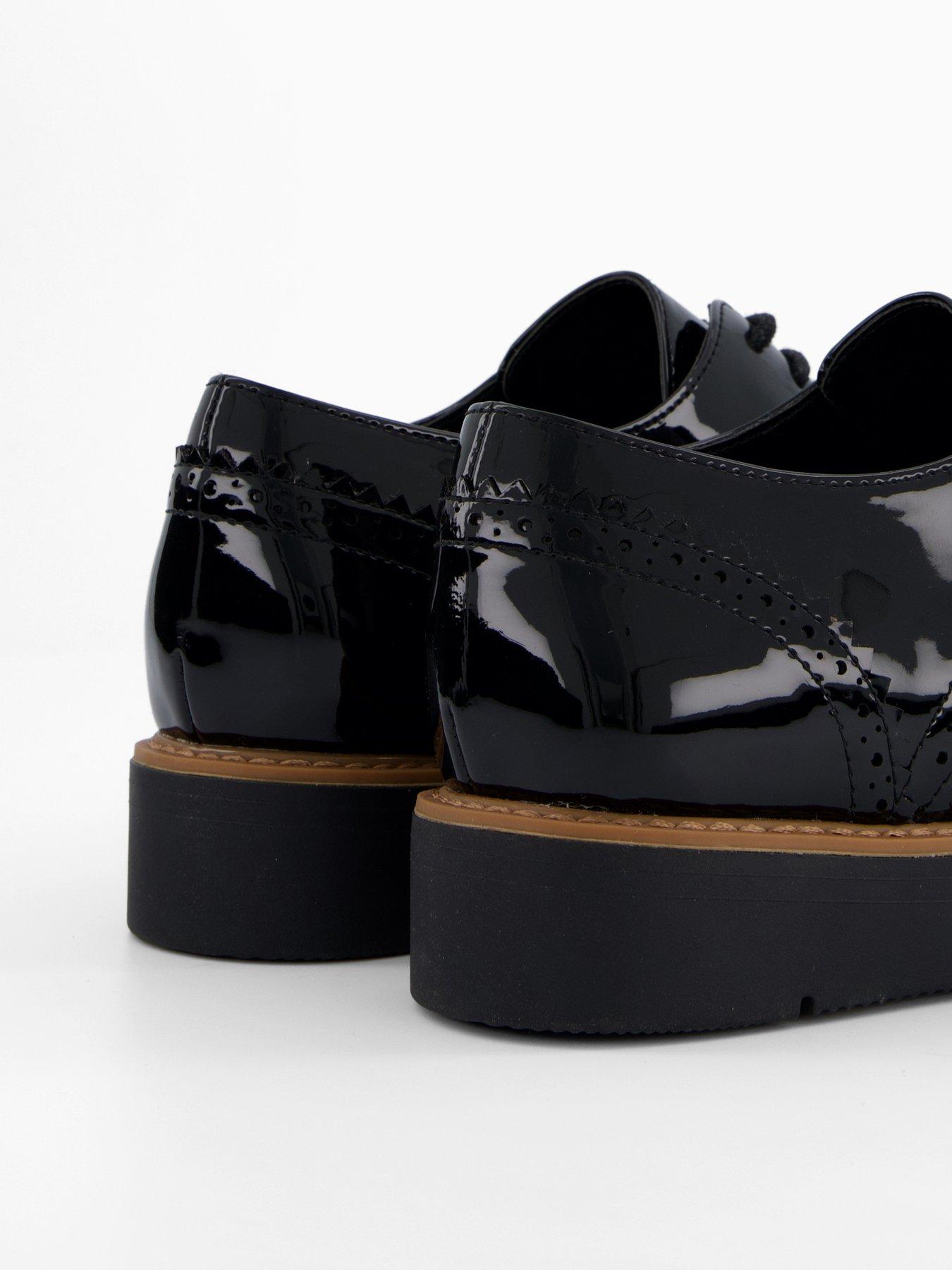 Image 6 of 7 of The Very Collection Lace Up Flatform Loafer - Black
