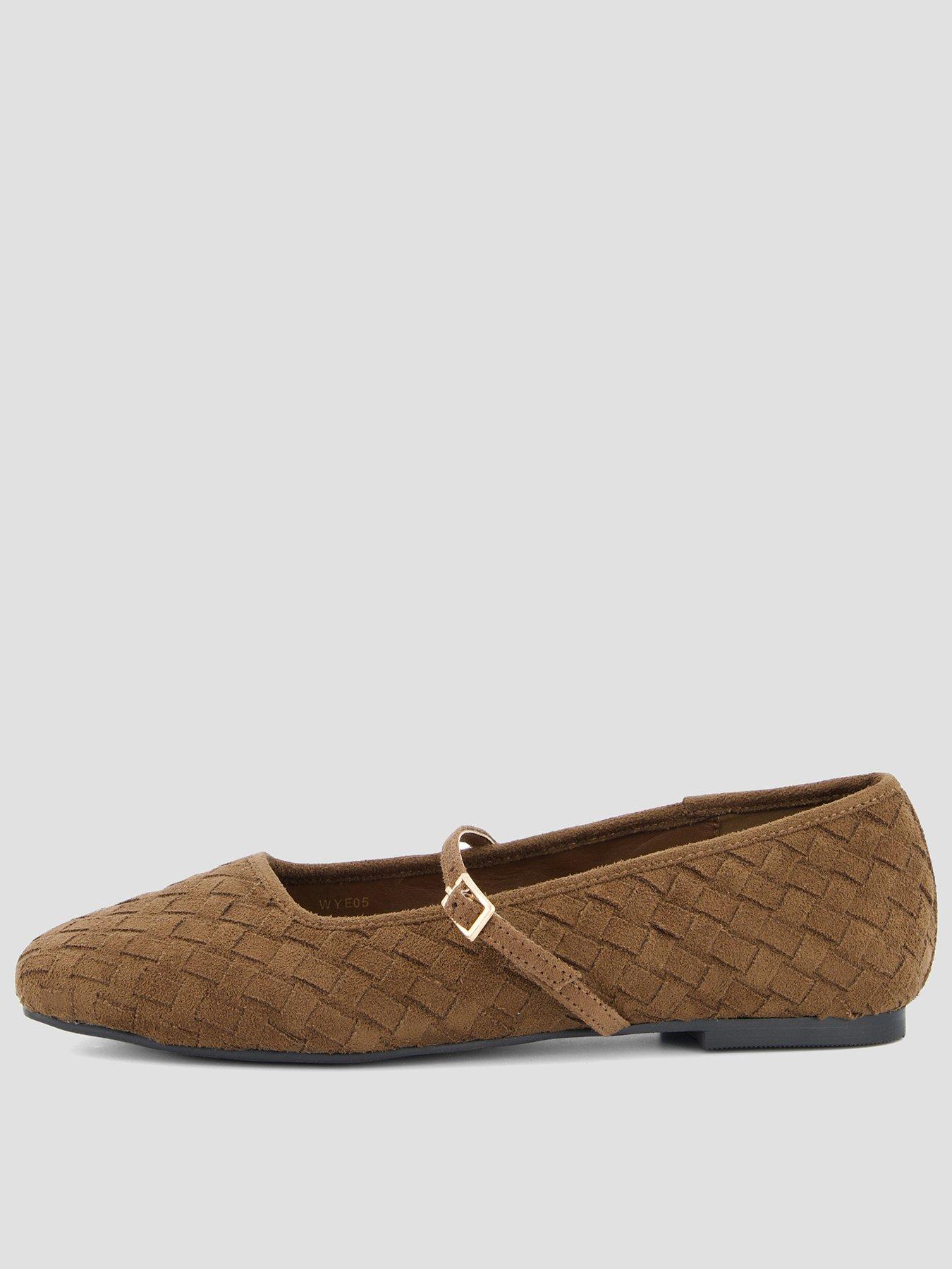 The Very Collection Woven Ballerina Flats - Khaki
