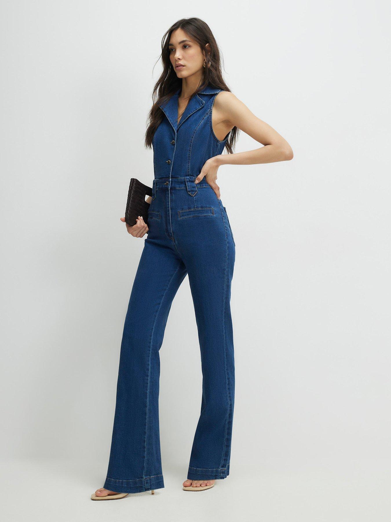 River Island Batman Stretch Sl Jumpsuit - Blue