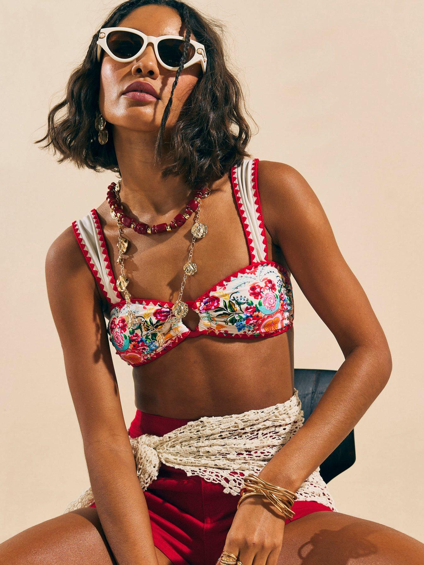 River Island White Structured Mexicana Bikini Co-ord