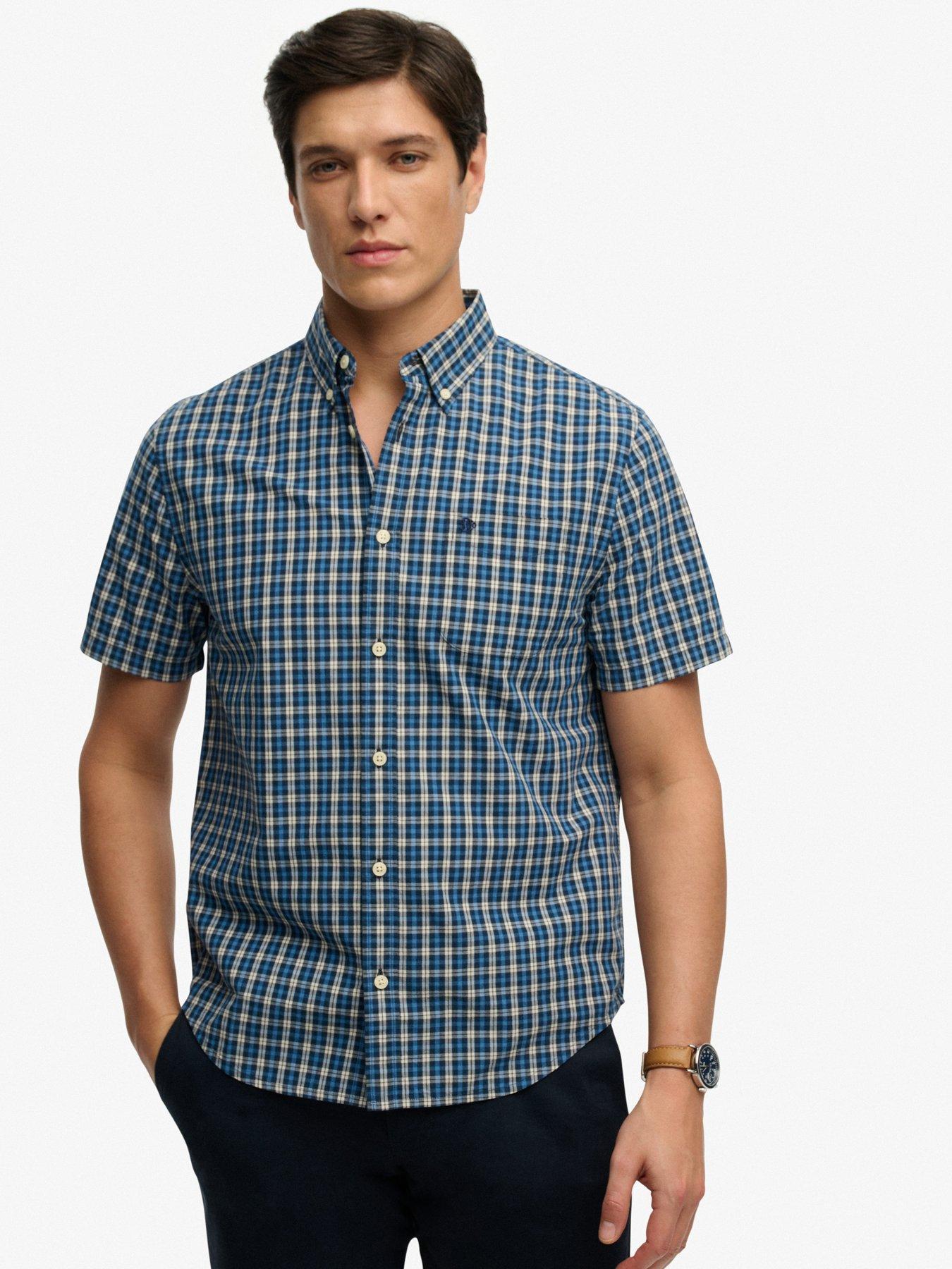 Superdry Preppy Poplin Short Sleeve Shirt - Navy
