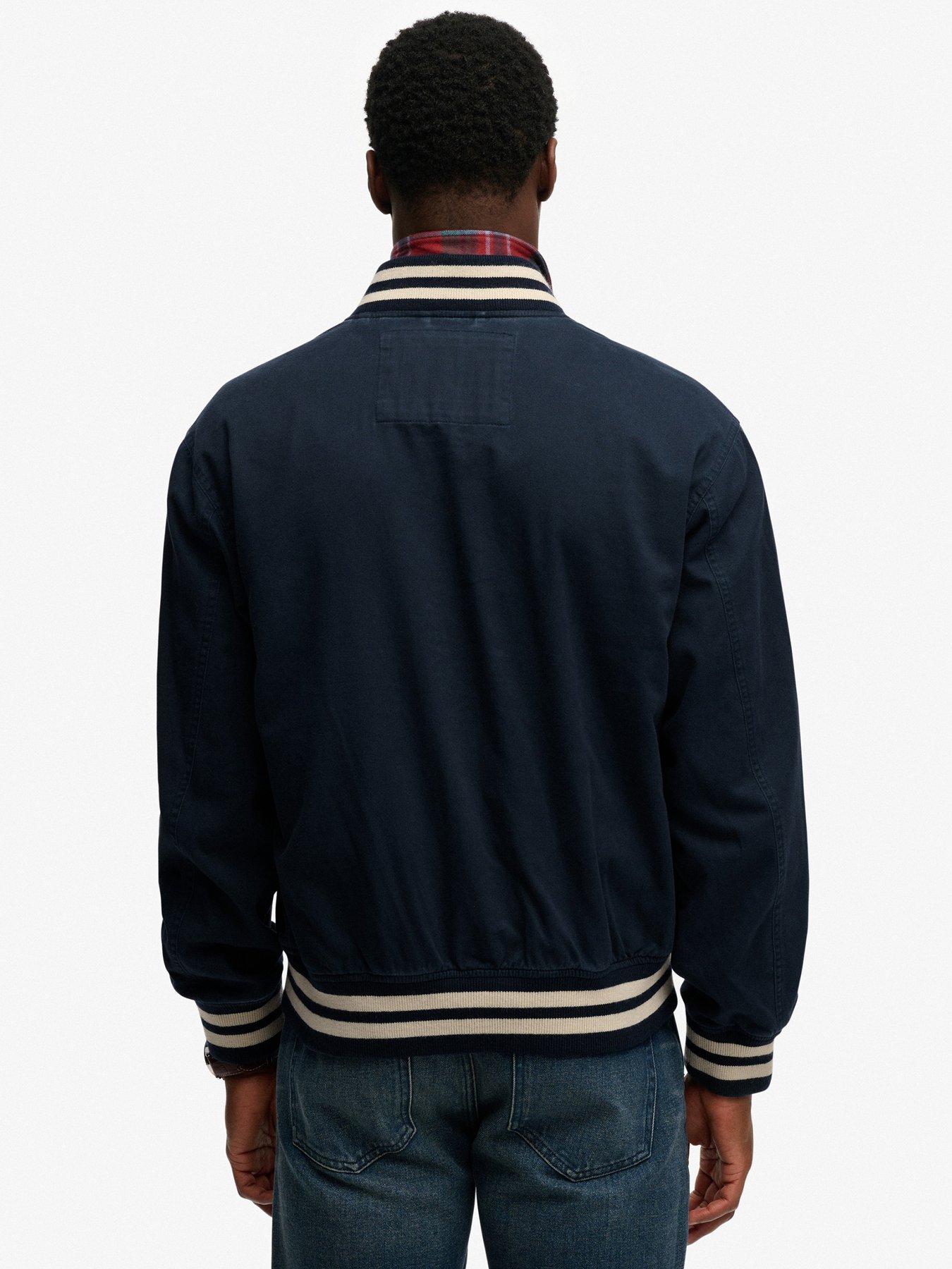 stillFront image of superdry-twill-varsity-bomber-jacket-navy