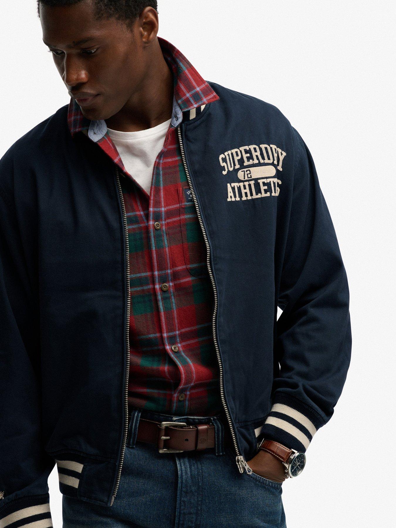  image of superdry-twill-varsity-bomber-jacket-navy