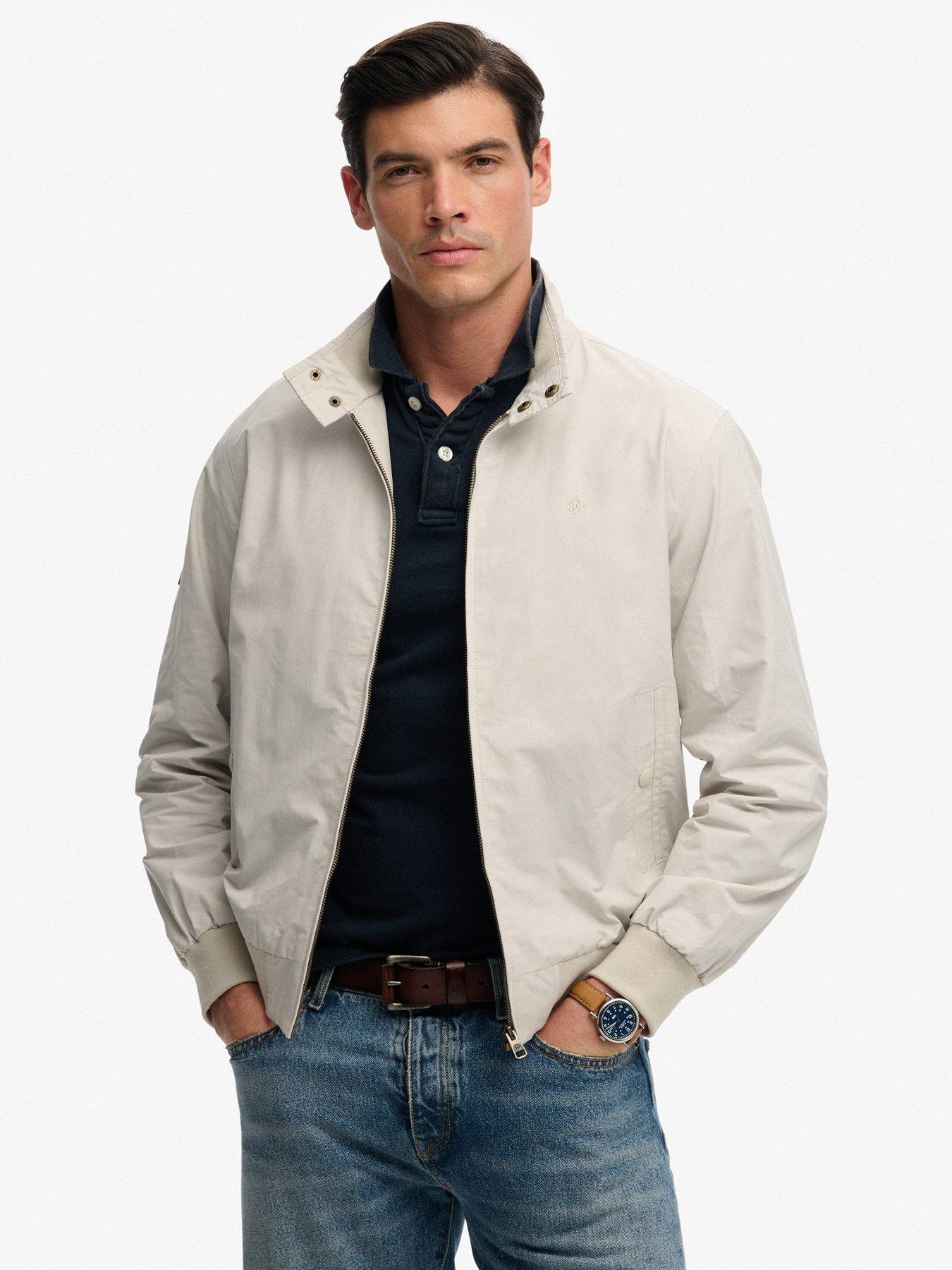 front image of superdry-classic-harrington-jacket-grey