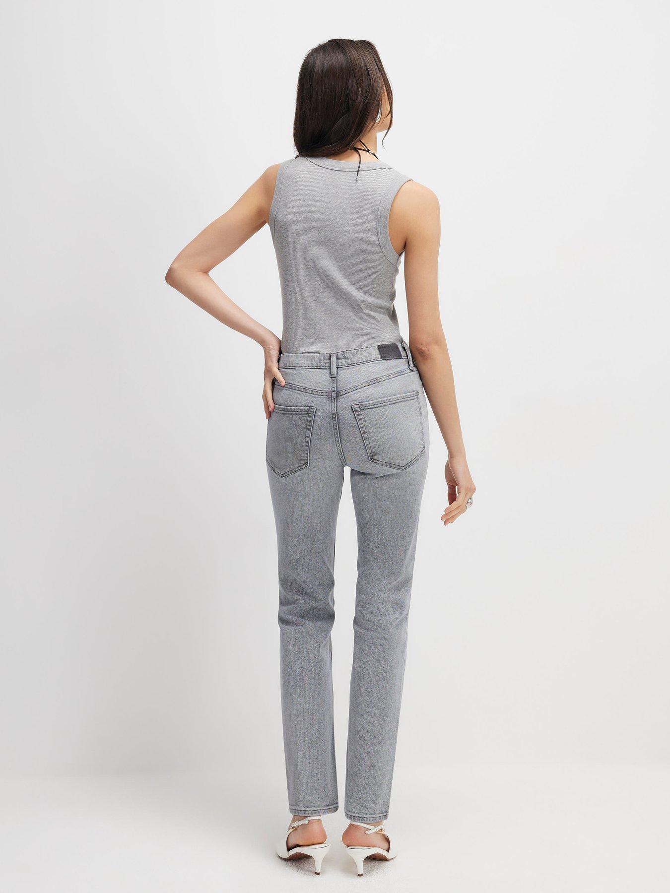 stillFront image of river-island-ankle-slim-daphne-jeans-grey