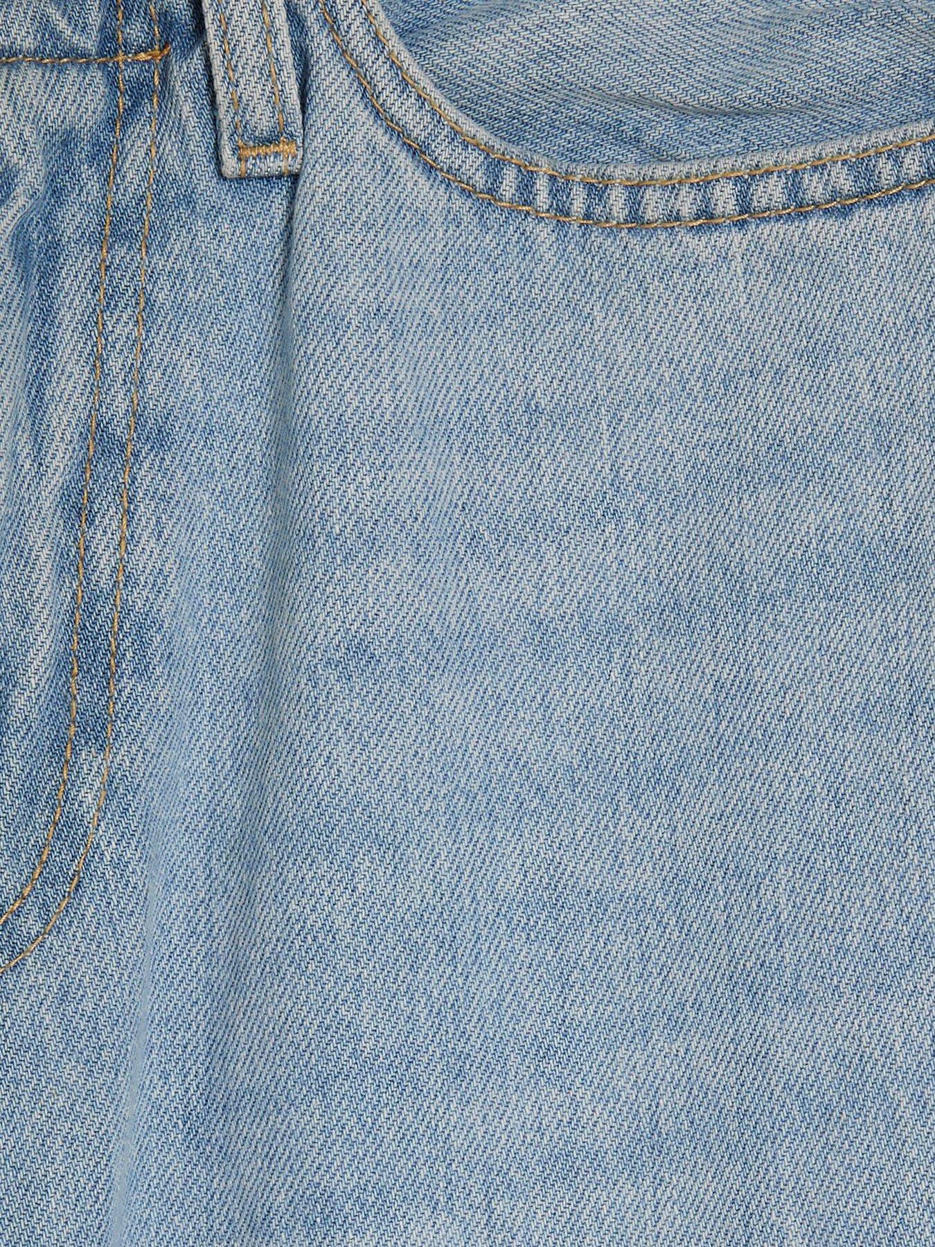 Image 5 of 5 of River Island Clean Waist Wide Trn Down Hem - Blue