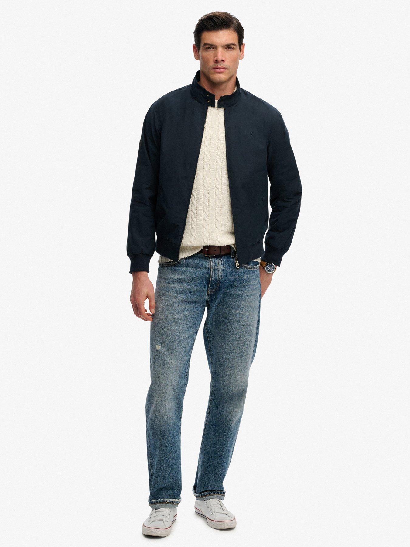  image of superdry-classic-harrington-jacket-navy