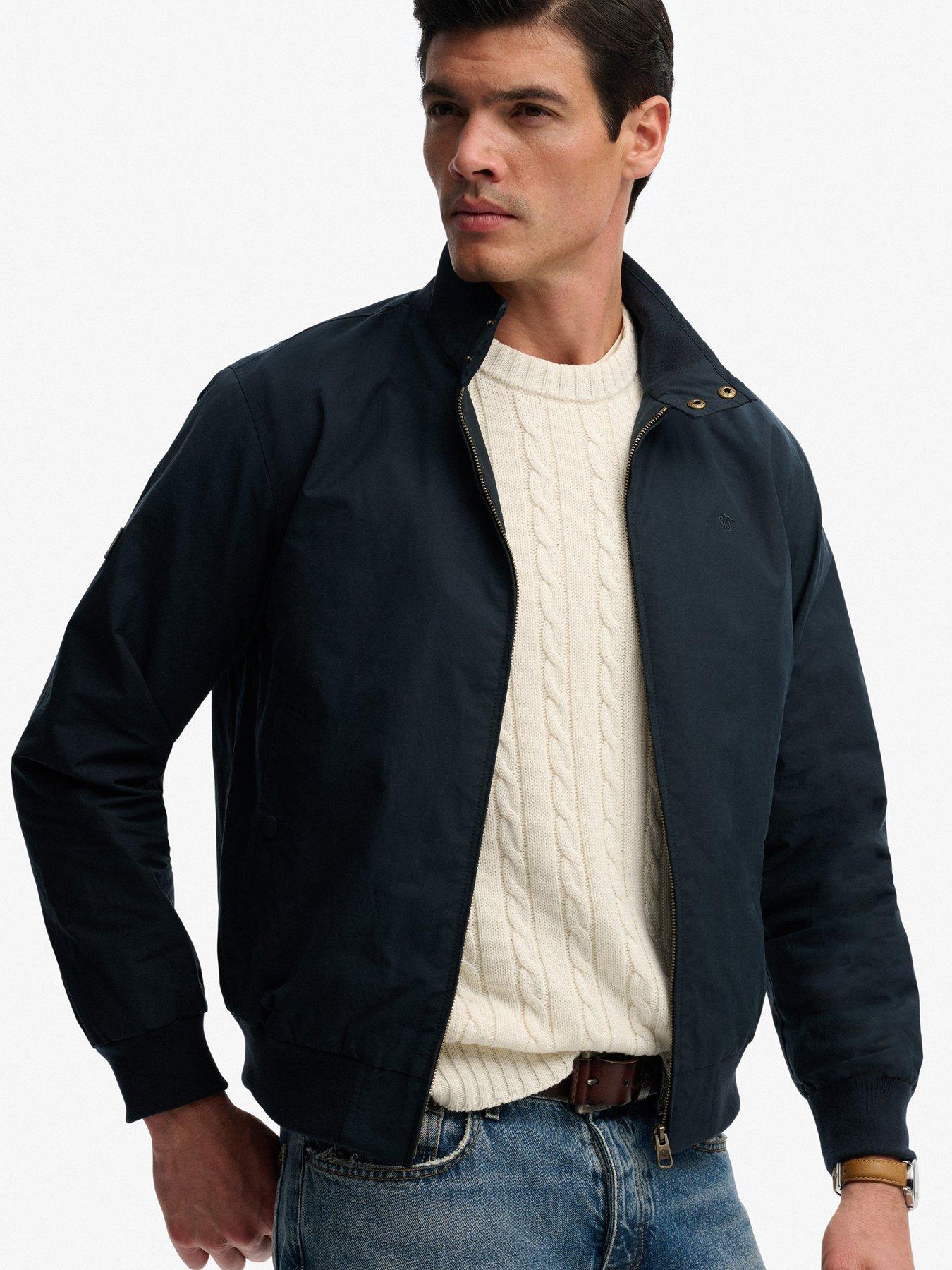  image of superdry-classic-harrington-jacket-navy