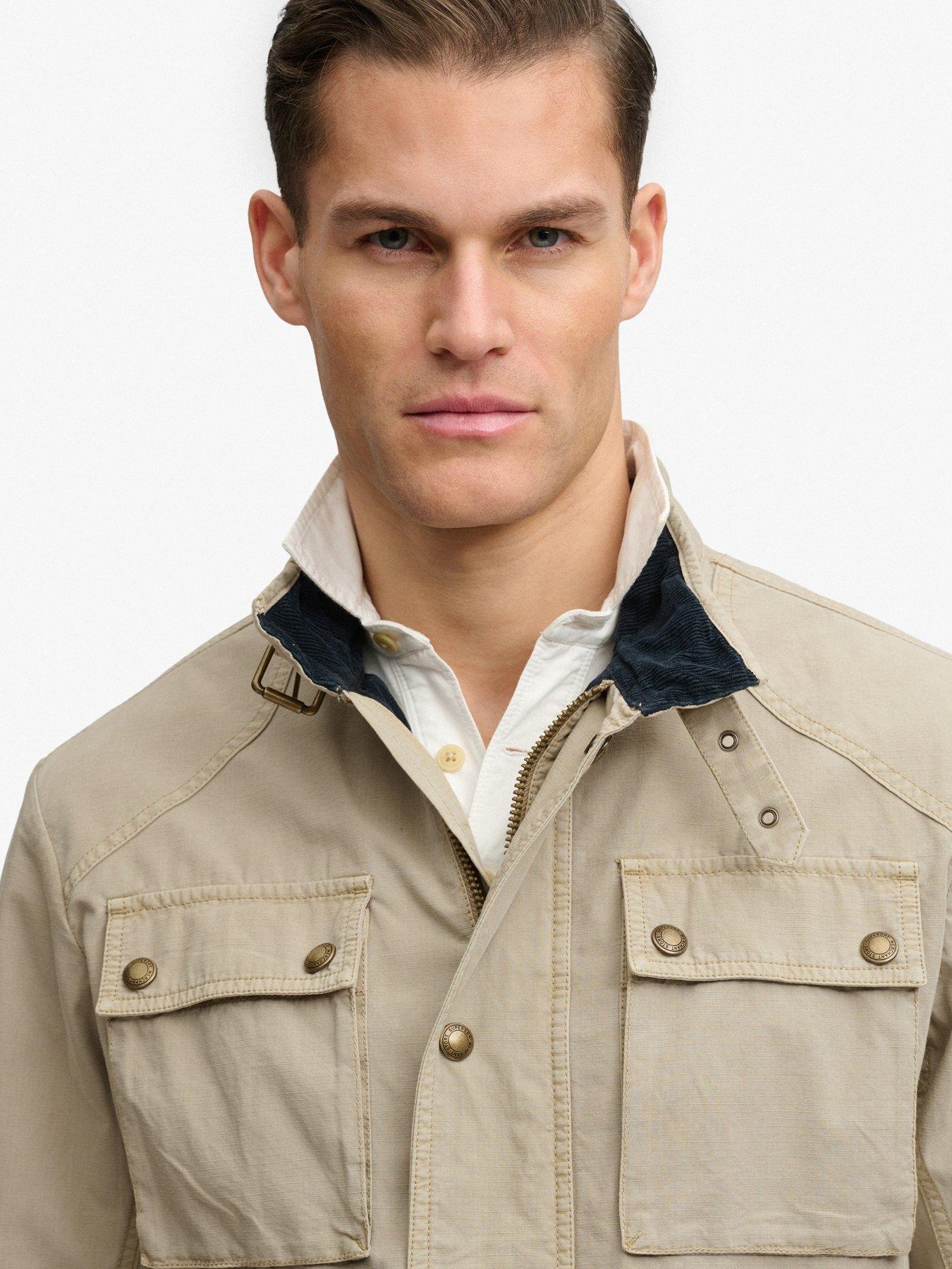  image of superdry-superdry-merchant-ripstop-racer-jacket-beige