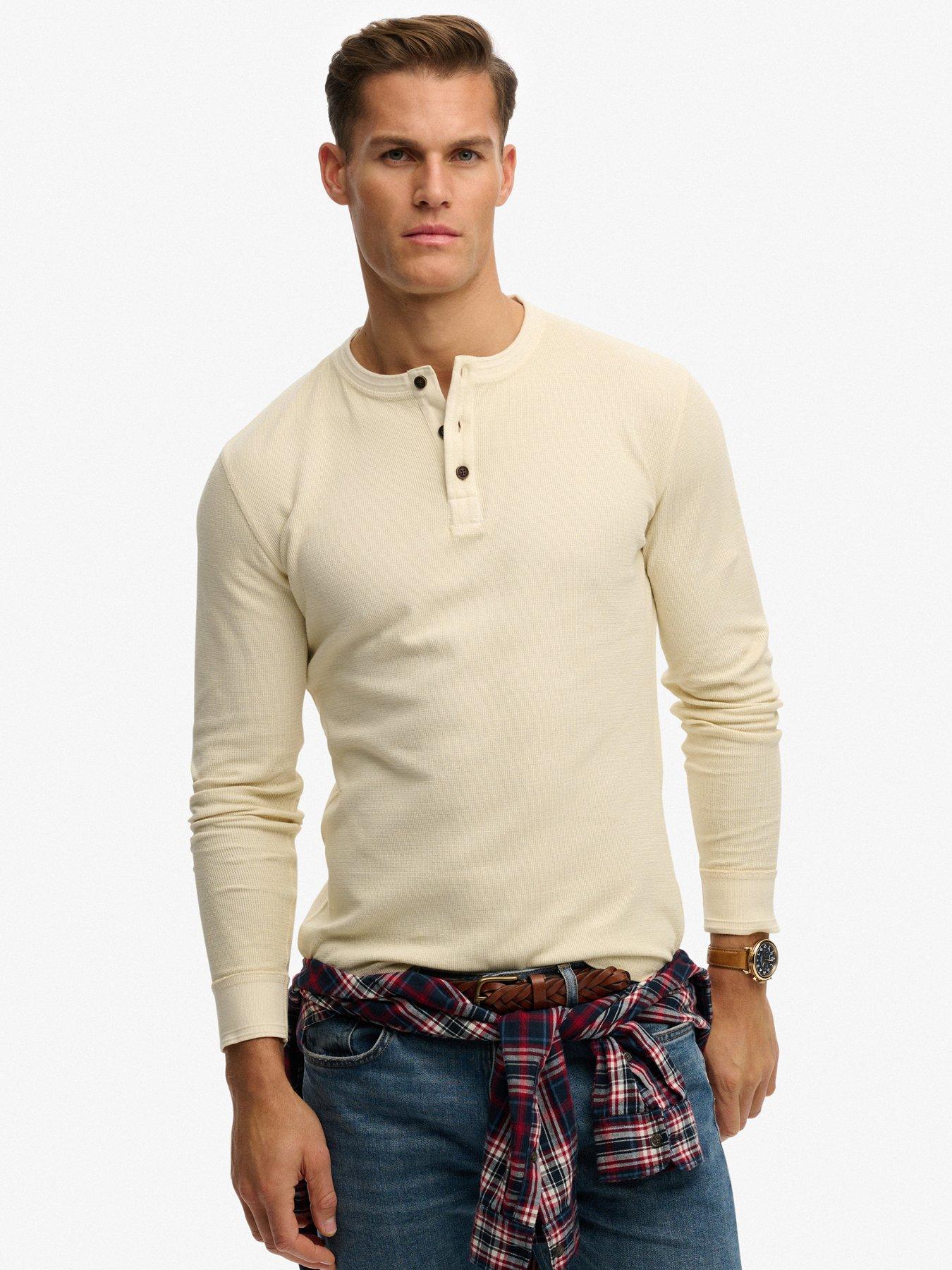superdry-lightweight-textured-grandad-top-cream