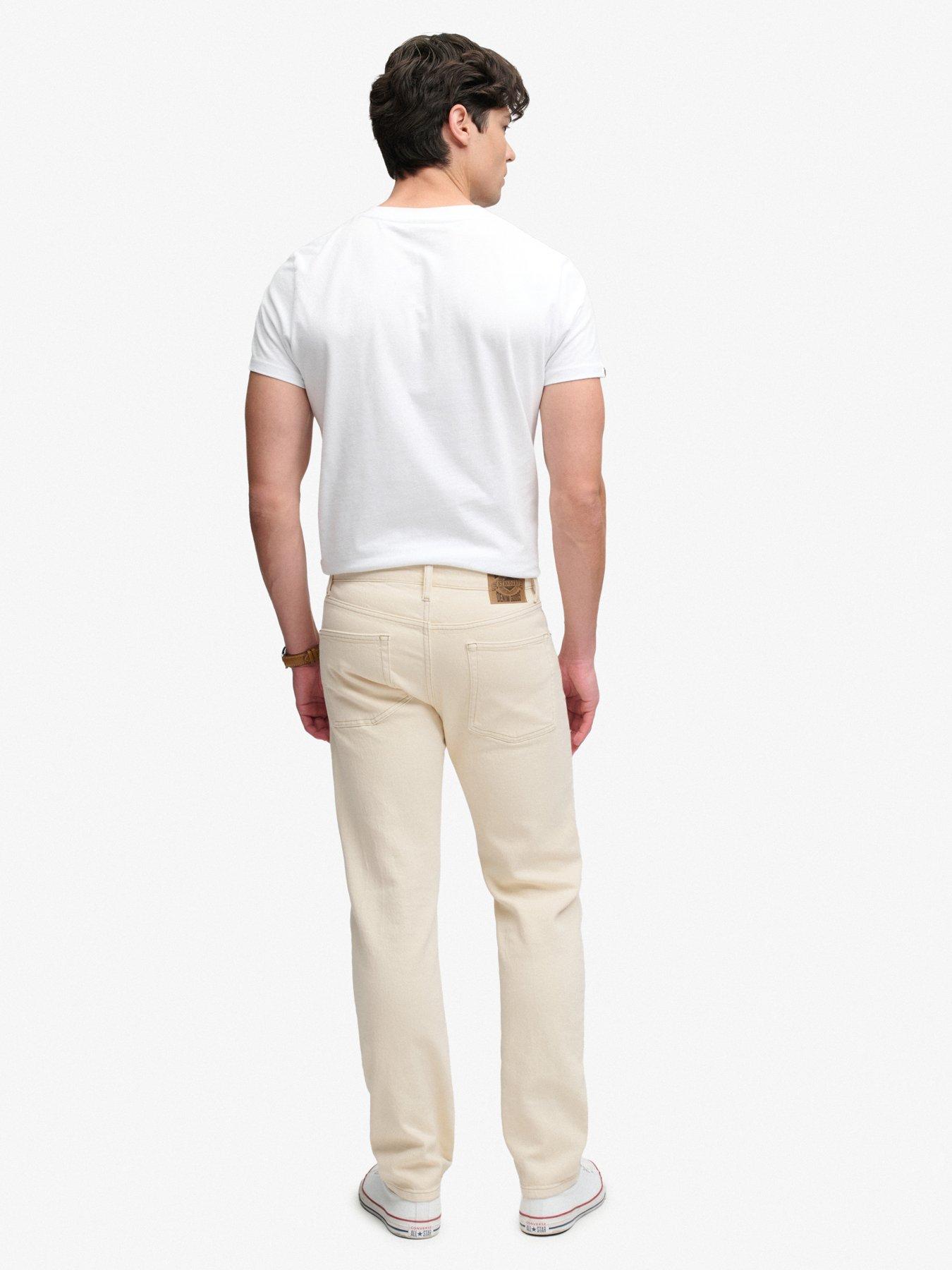 Image 5 of 6 of Superdry Superdry Cotton Vintage Slim Straight Jeans - Cream