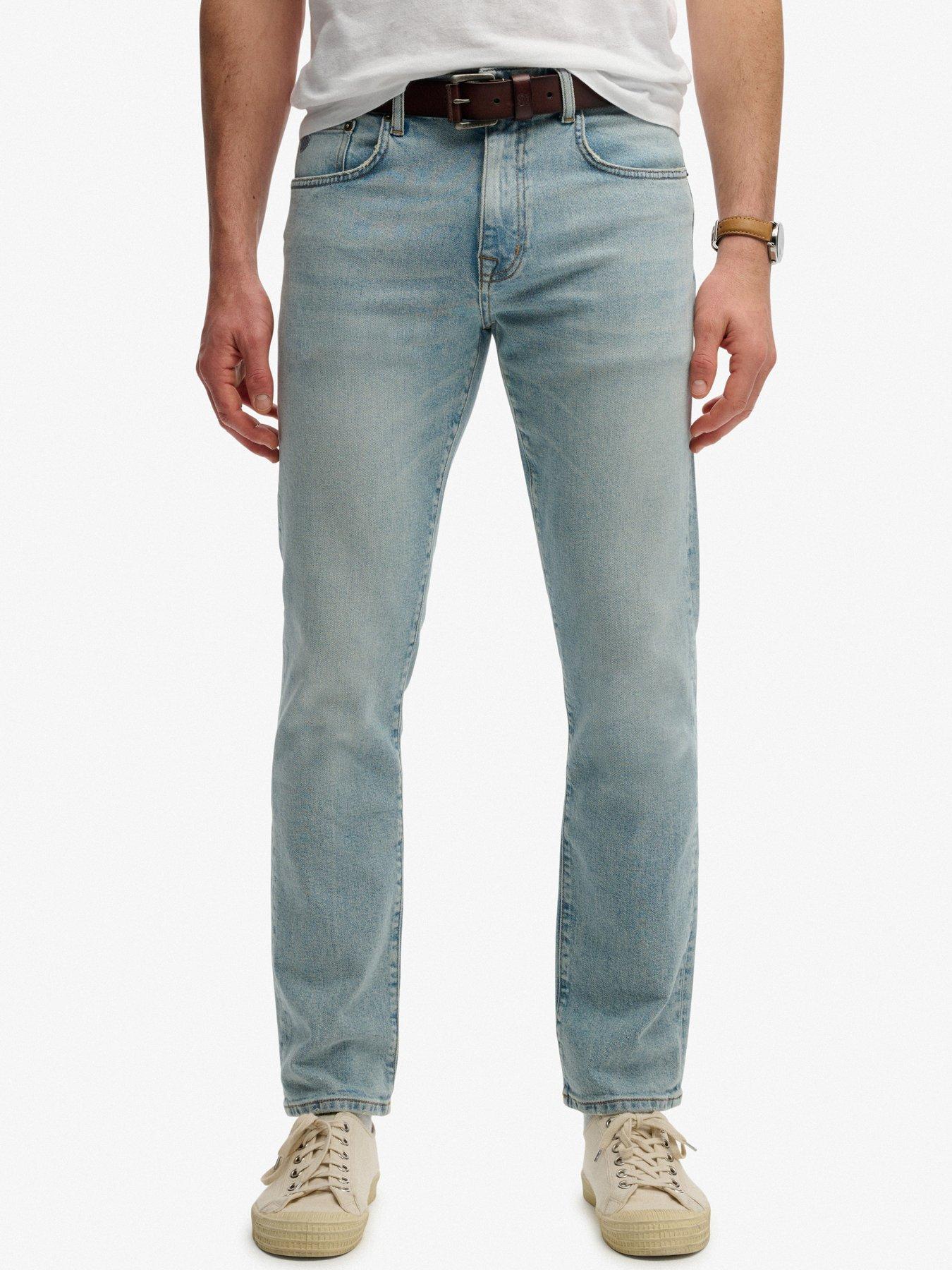 Superdry Cotton Vintage Slim Straight Jeans - Blue