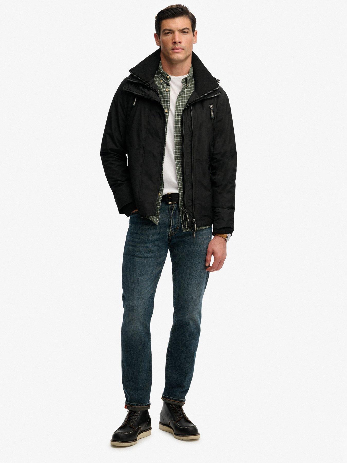 Image 3 of 6 of Superdry Hooded Mountain Windbreaker Jacket - Black