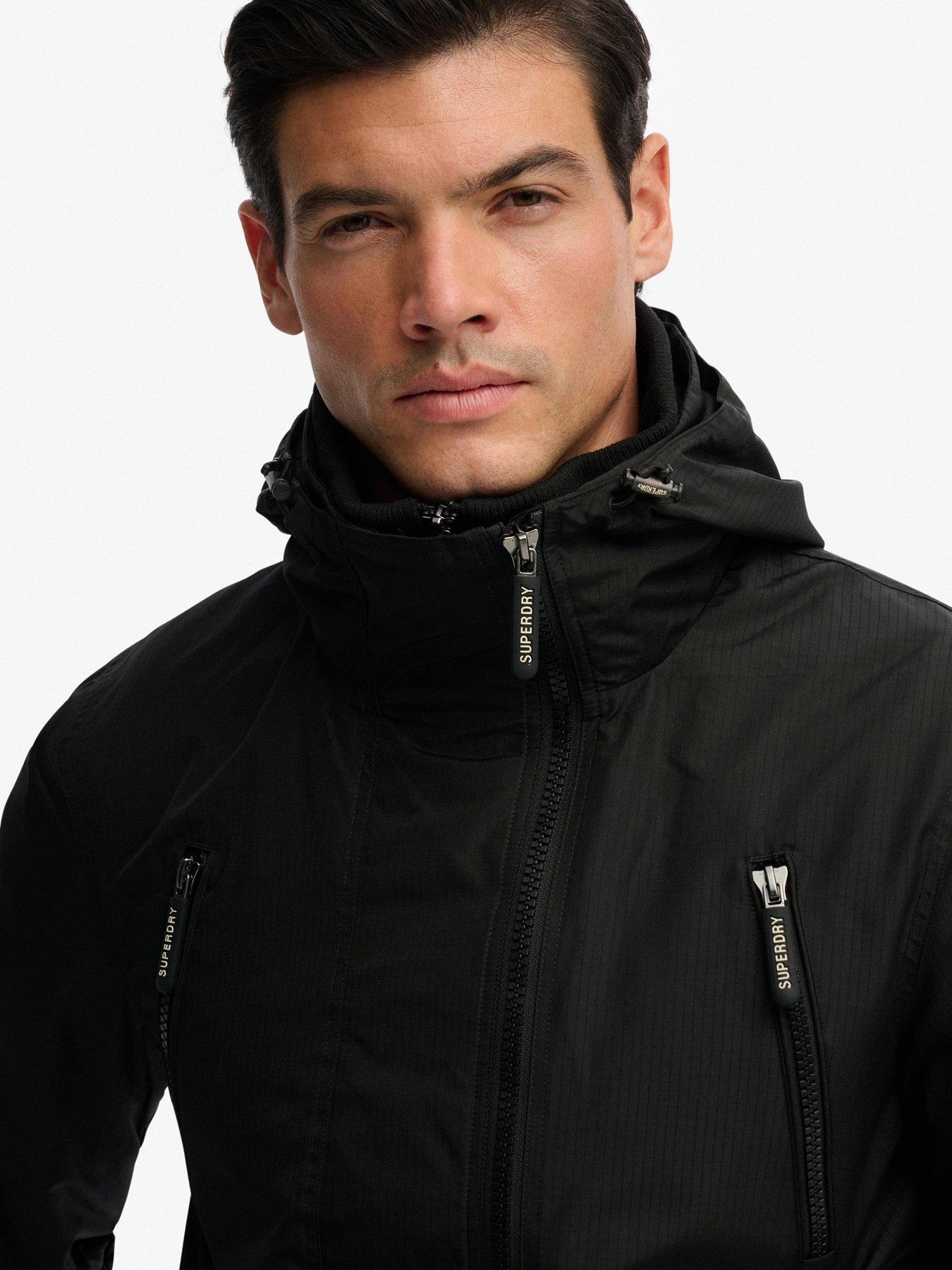 Image 4 of 6 of Superdry Hooded Mountain Windbreaker Jacket - Black