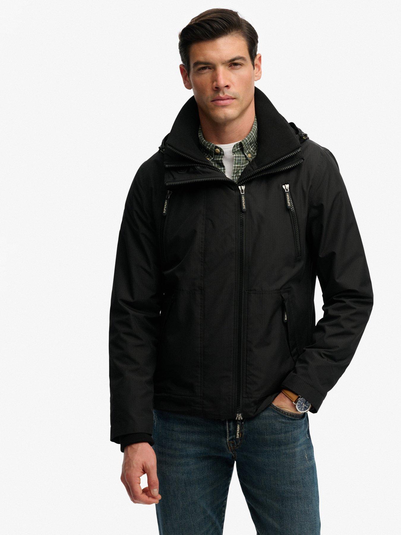 Image 5 of 6 of Superdry Hooded Mountain Windbreaker Jacket - Black