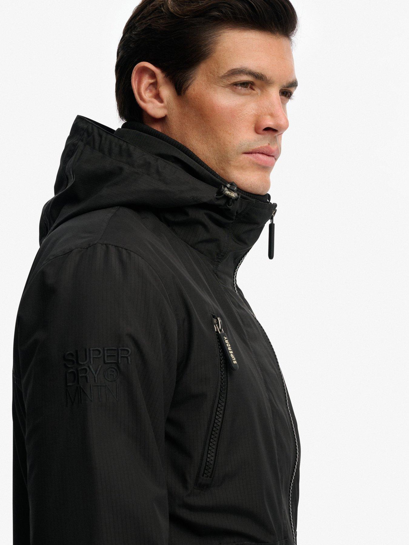 Image 6 of 6 of Superdry Hooded Mountain Windbreaker Jacket - Black