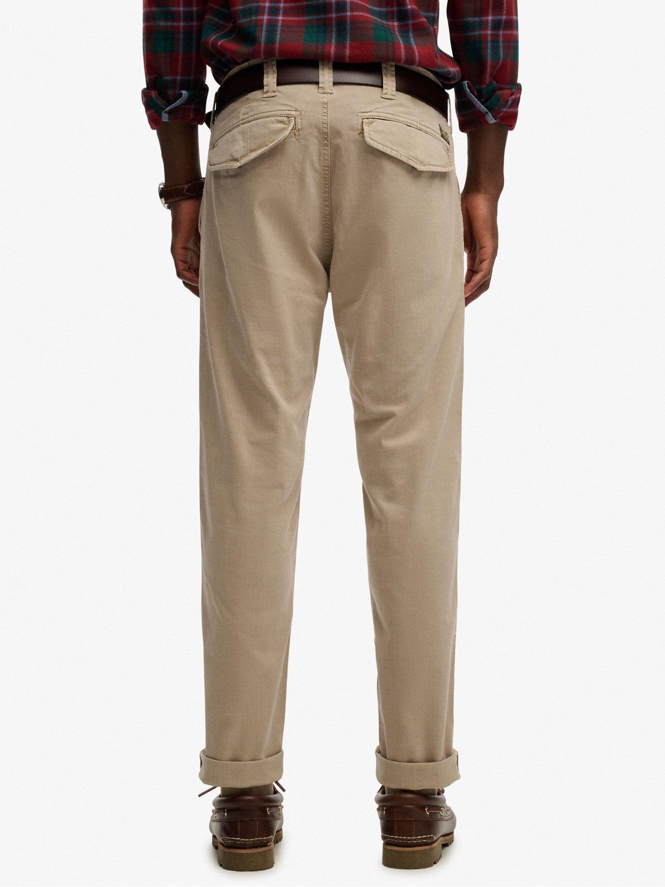  image of superdry-utility-chino-trousers-beige
