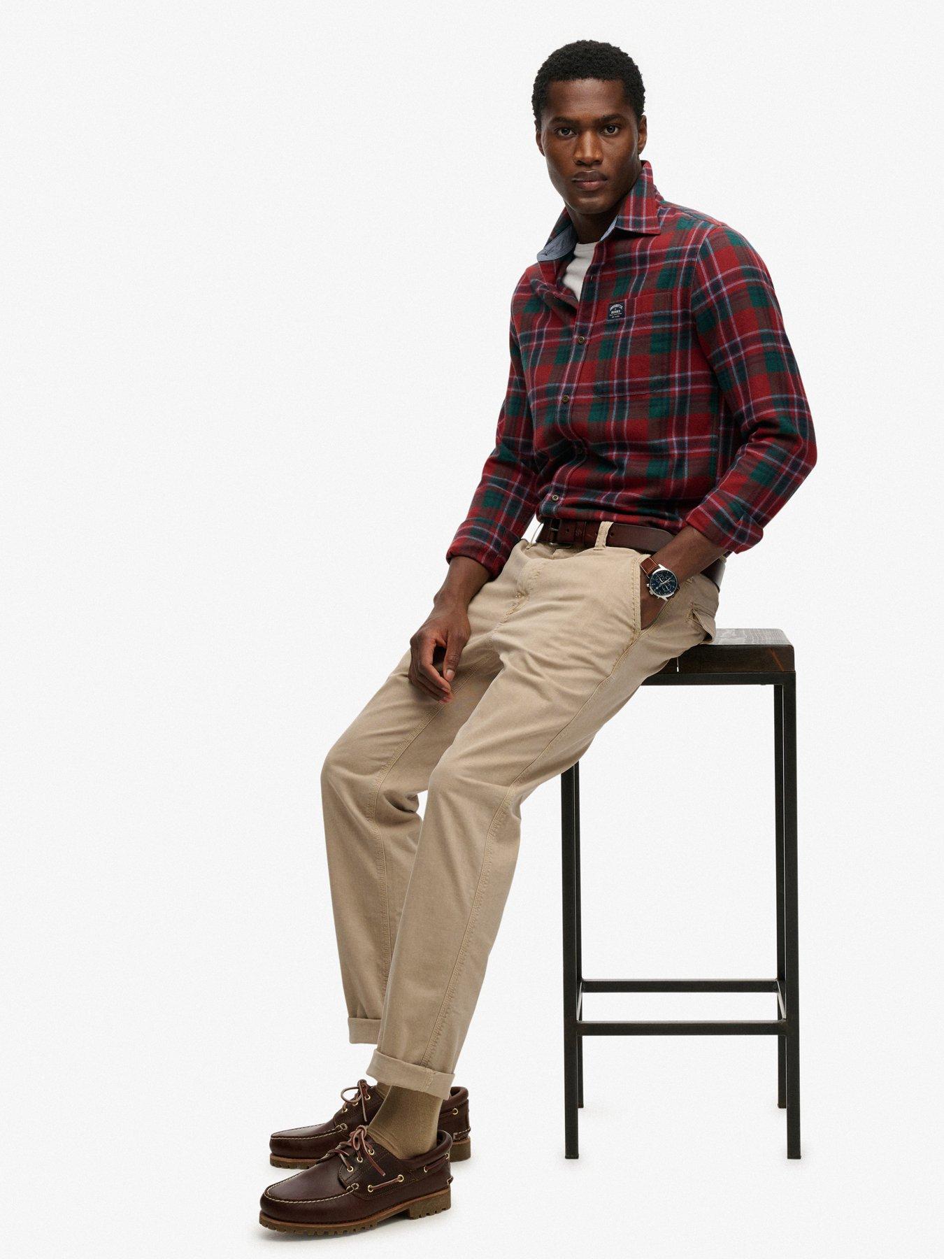  image of superdry-utility-chino-trousers-beige