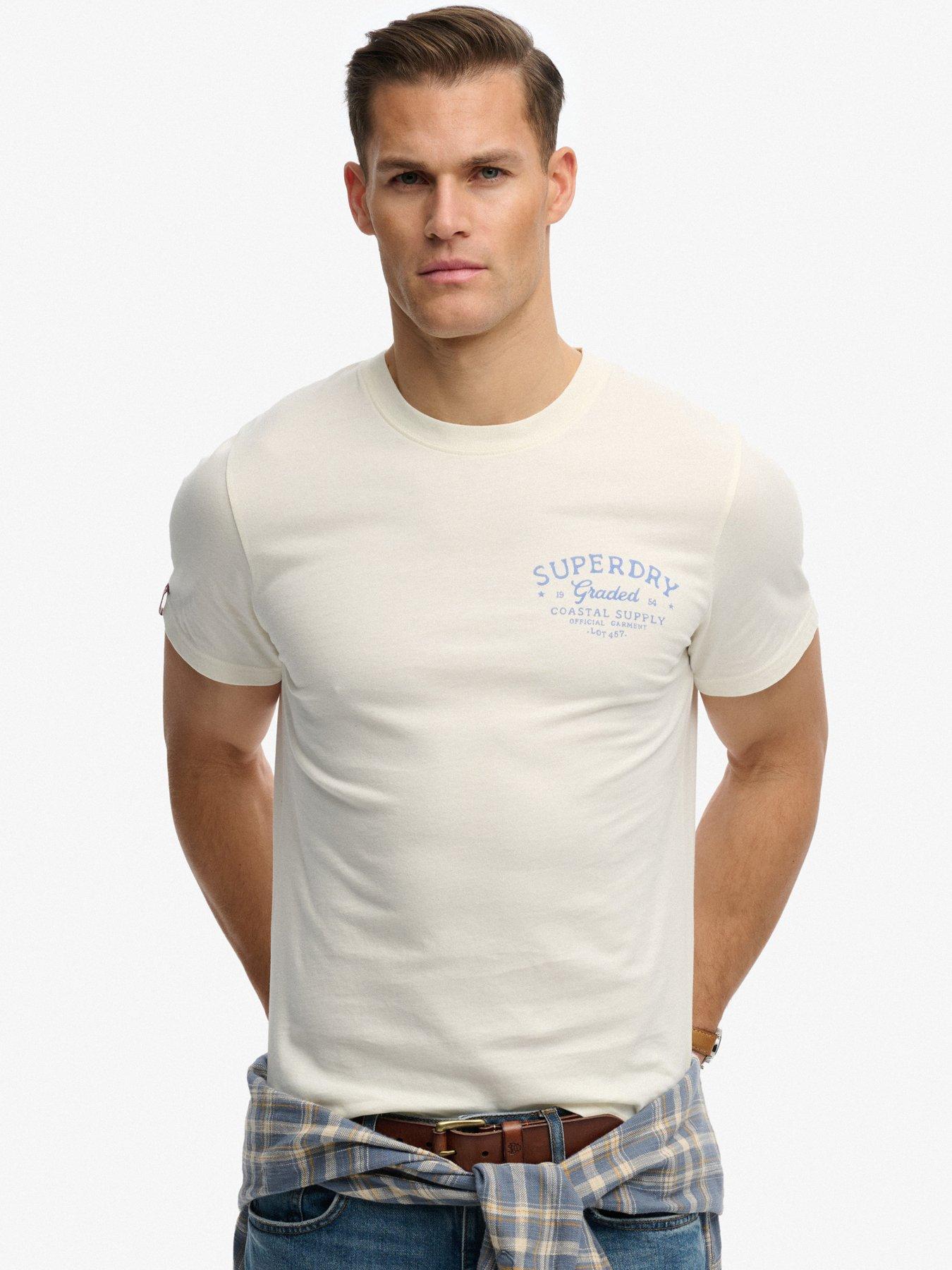front image of superdry-lo-fi-dockside-t-shirt-white