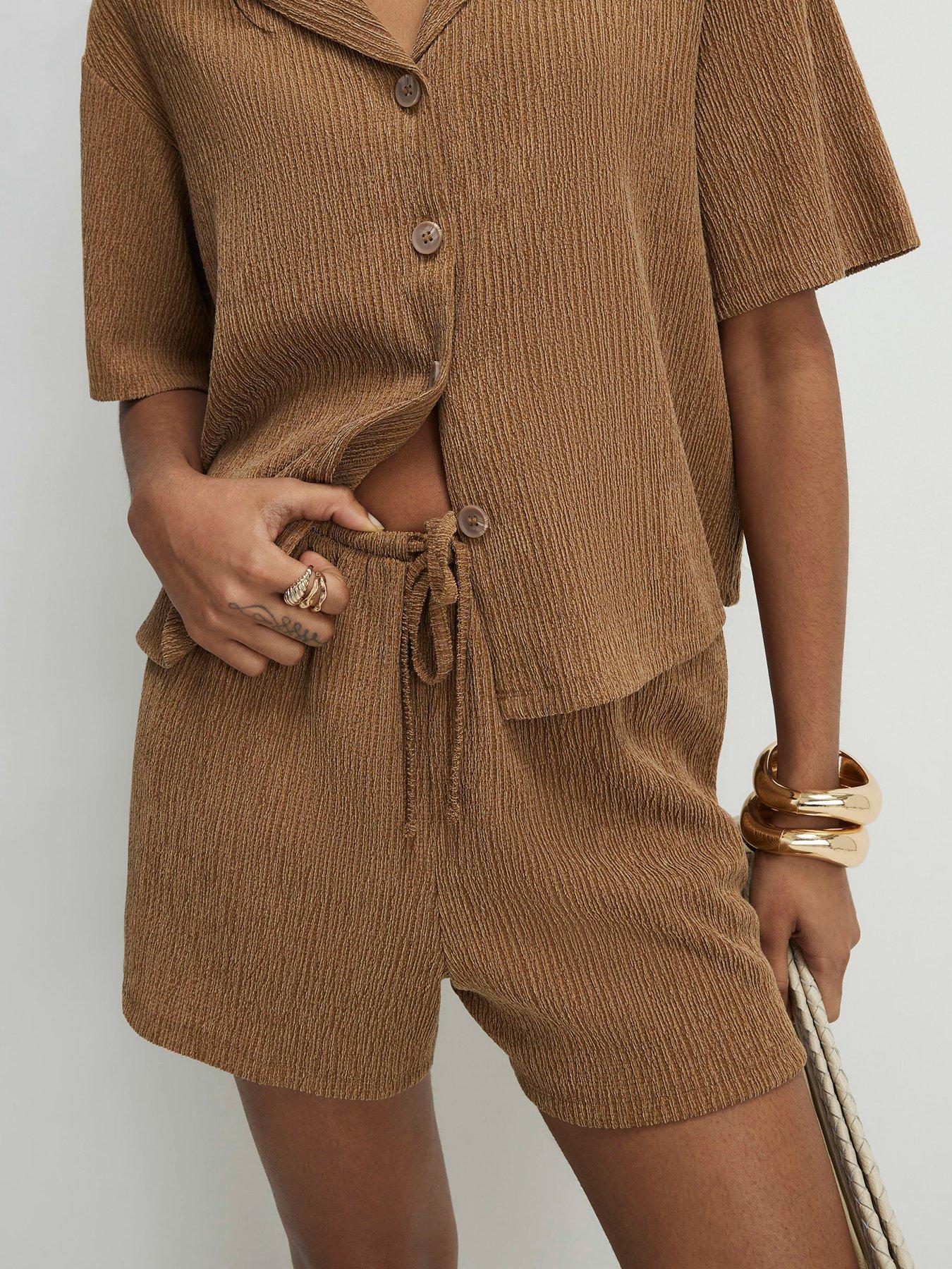  image of river-island-texture-co-ord-short-beige