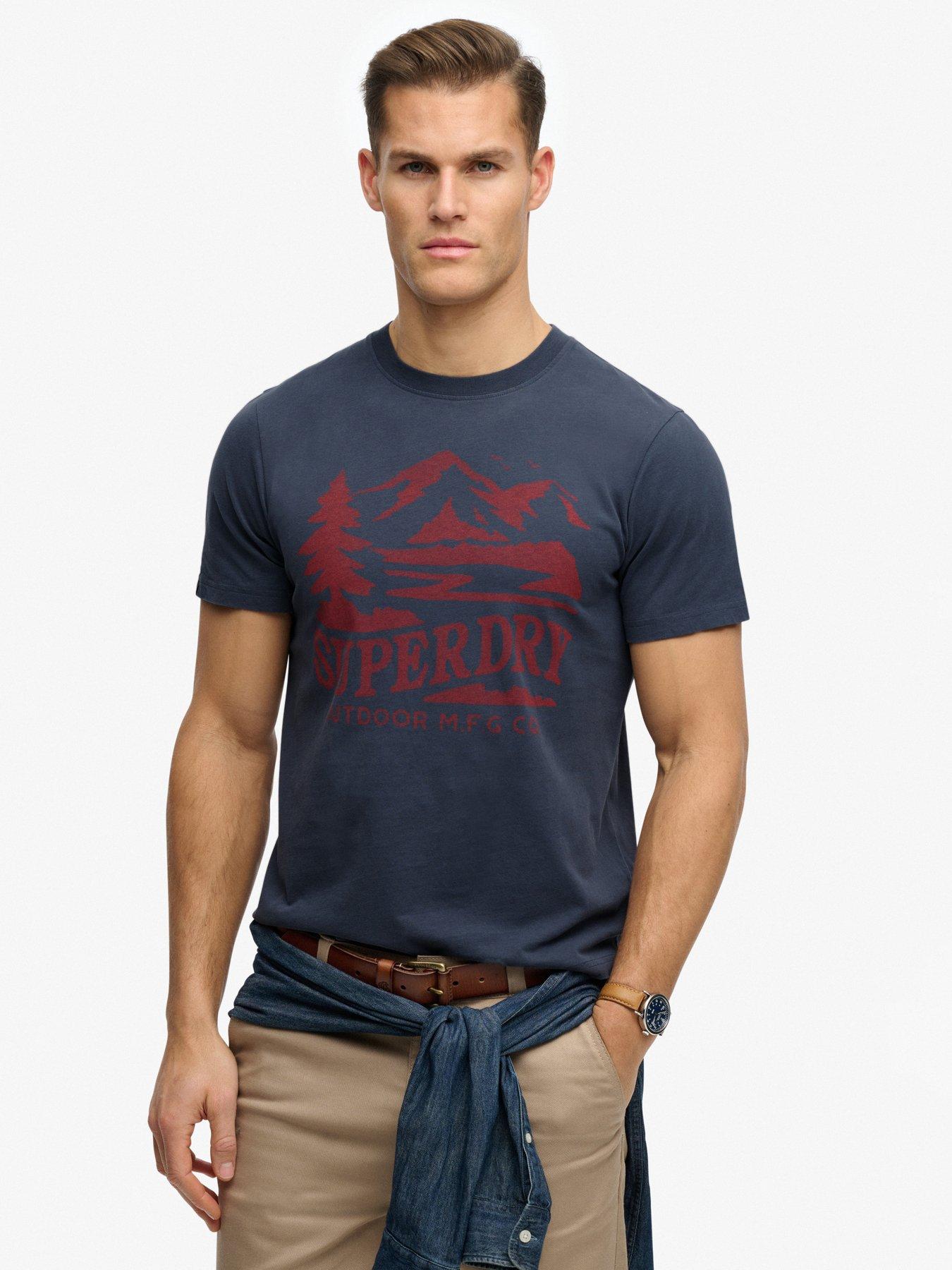 Superdry Retro Outdoor Relaxed T-Shirt - Navy