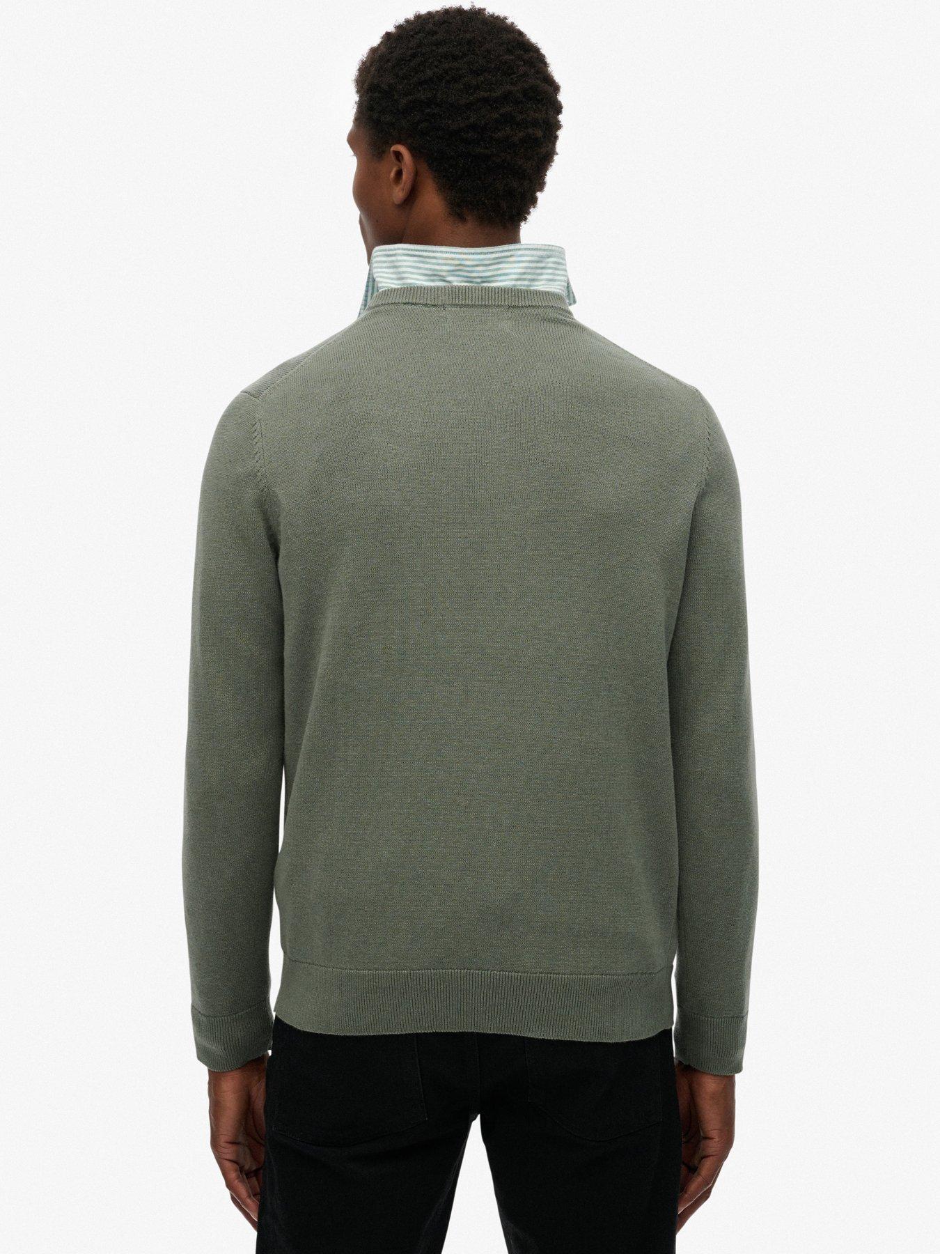Image 2 of 5 of Superdry Essentials Cotton Knitted Jumper - Light Green