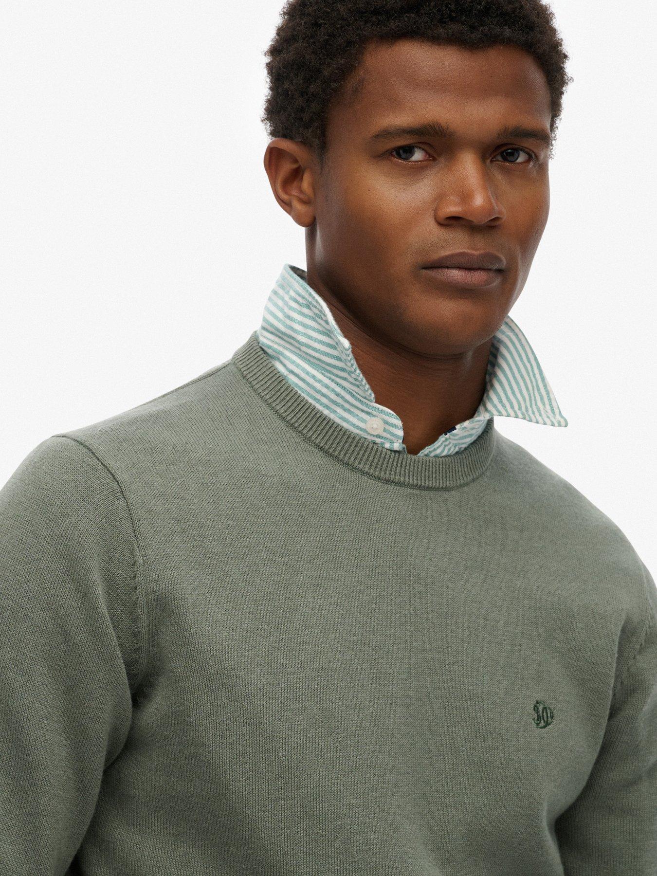 Image 4 of 5 of Superdry Essentials Cotton Knitted Jumper - Light Green