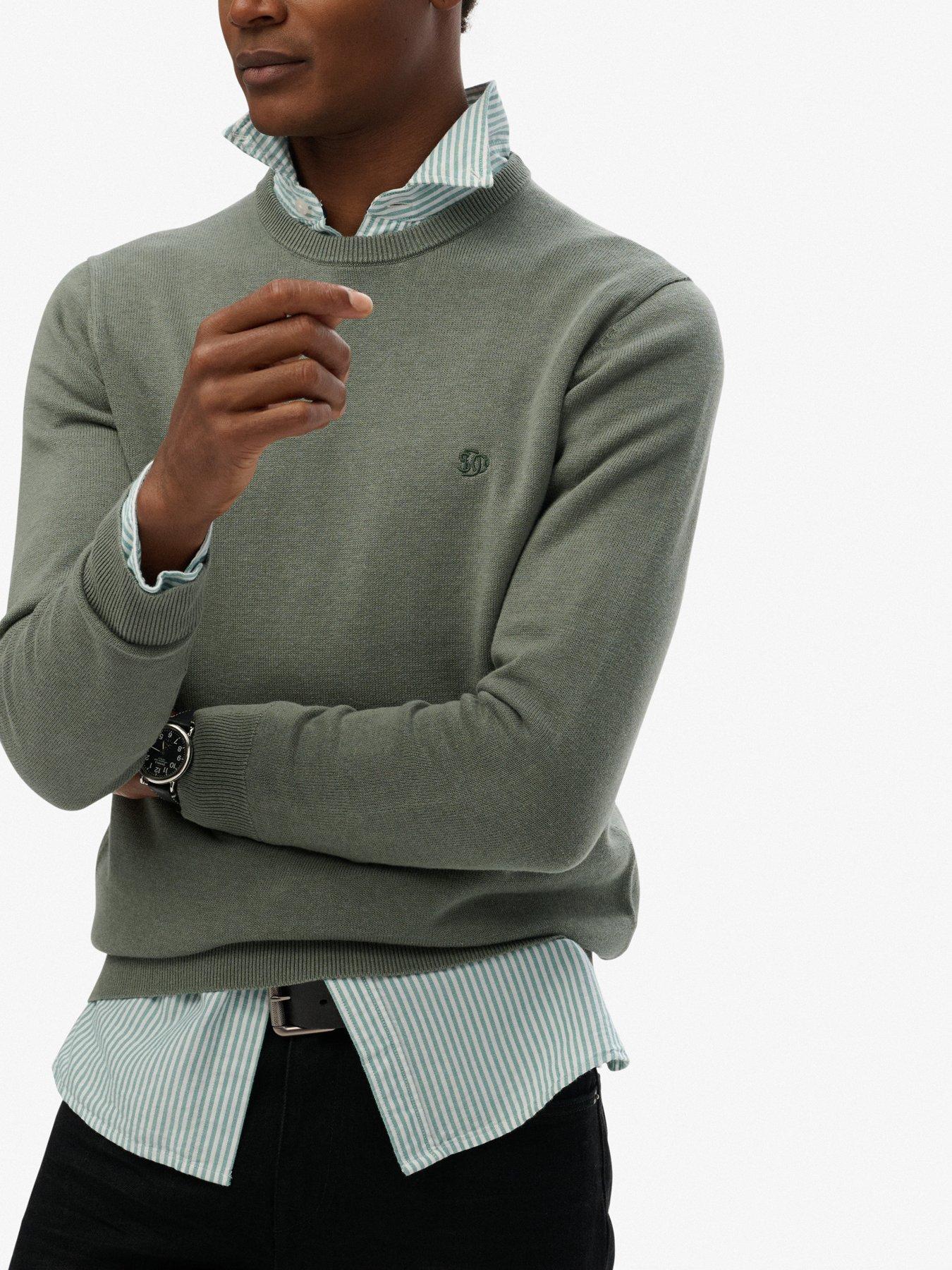 Image 5 of 5 of Superdry Essentials Cotton Knitted Jumper - Light Green