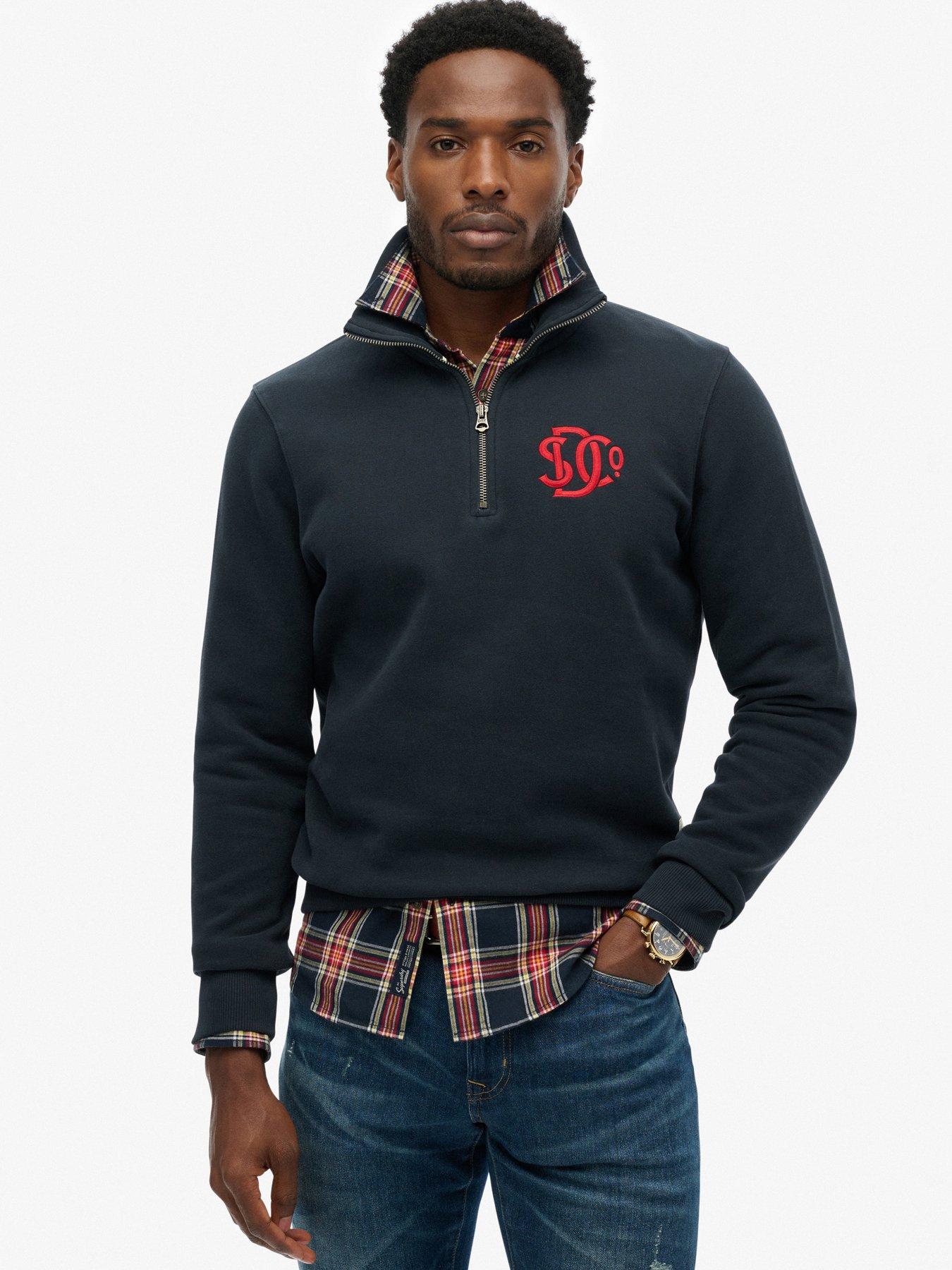 Superdry Superdry SD & Co Neon Half Zip Sweatshirt - Navy